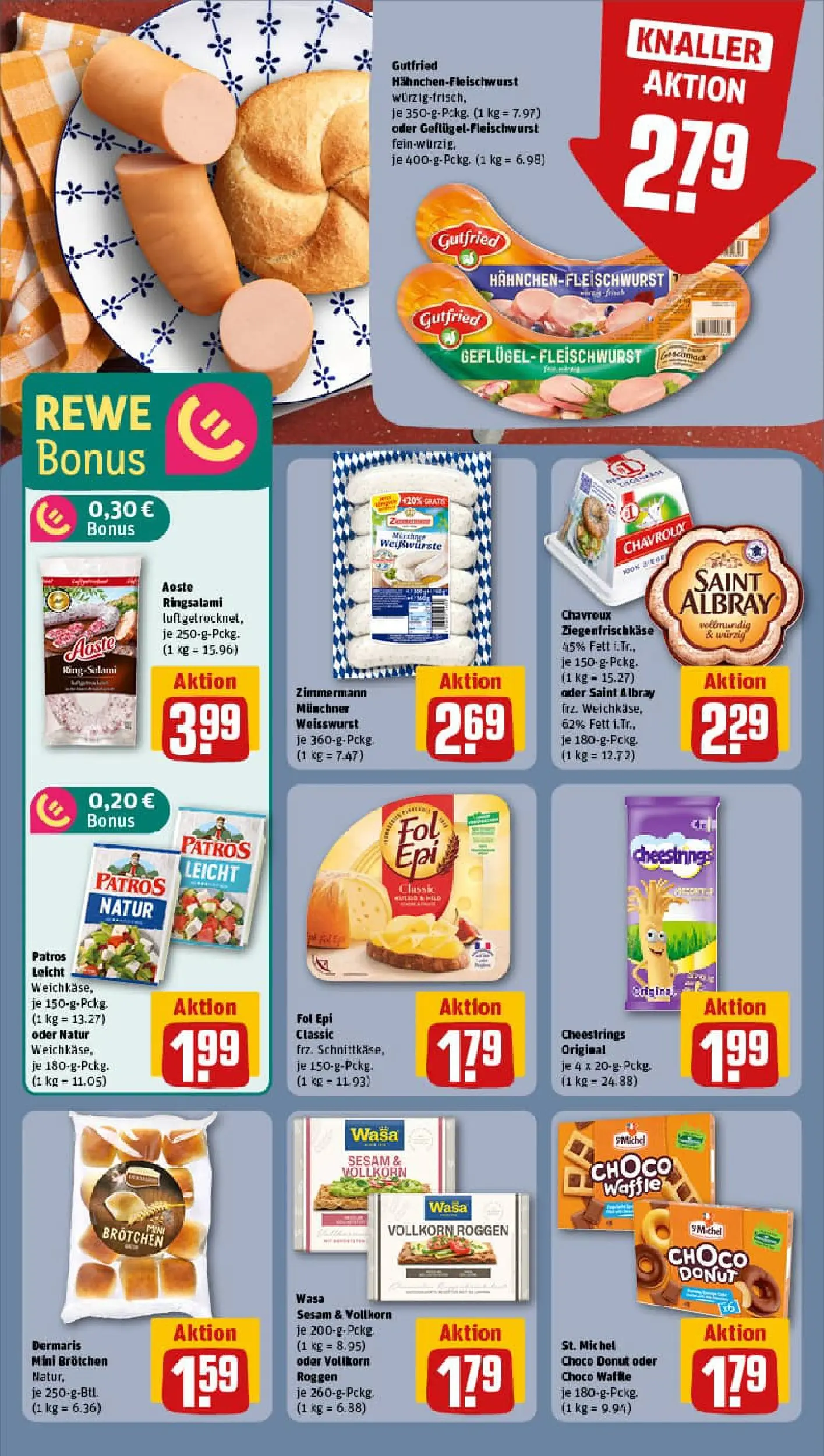 REWE Prospekt ab 02.11.2025 zum Blättern » Angebote | Seite: 10 | Produkte: Feta, Weißwurst, Patros, Salami