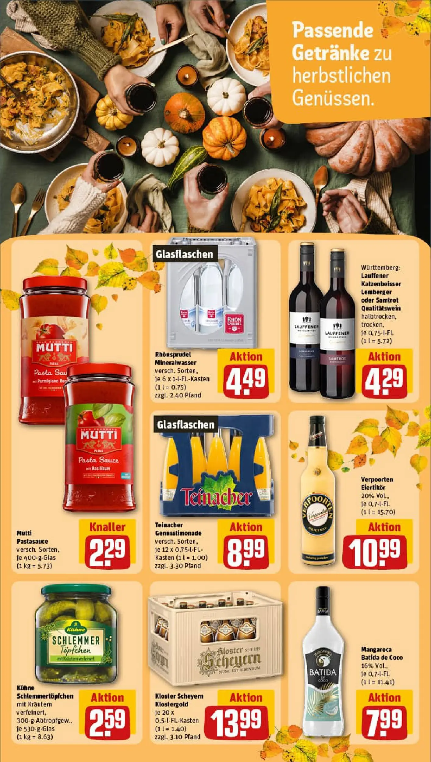 REWE Prospekt ab 02.11.2025 zum Blättern » Angebote | Seite: 15 | Produkte: Batida de coco, Mineralwasser, Pasta, Rhonsprudel