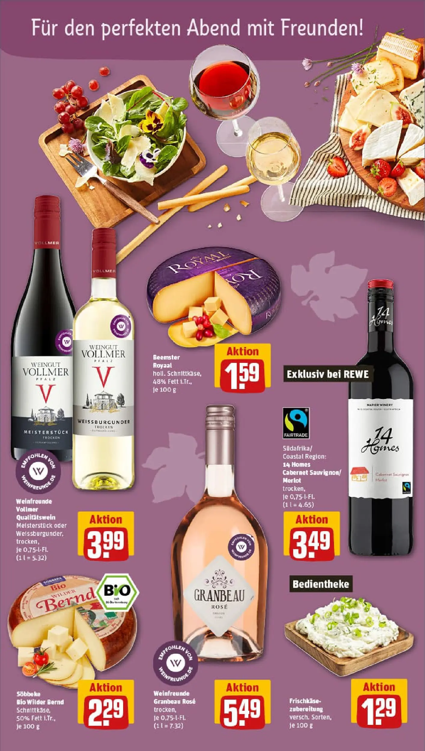 REWE Prospekt ab 02.11.2025 zum Blättern » Angebote | Seite: 19 | Produkte: Merlot, Wein, Frischkase