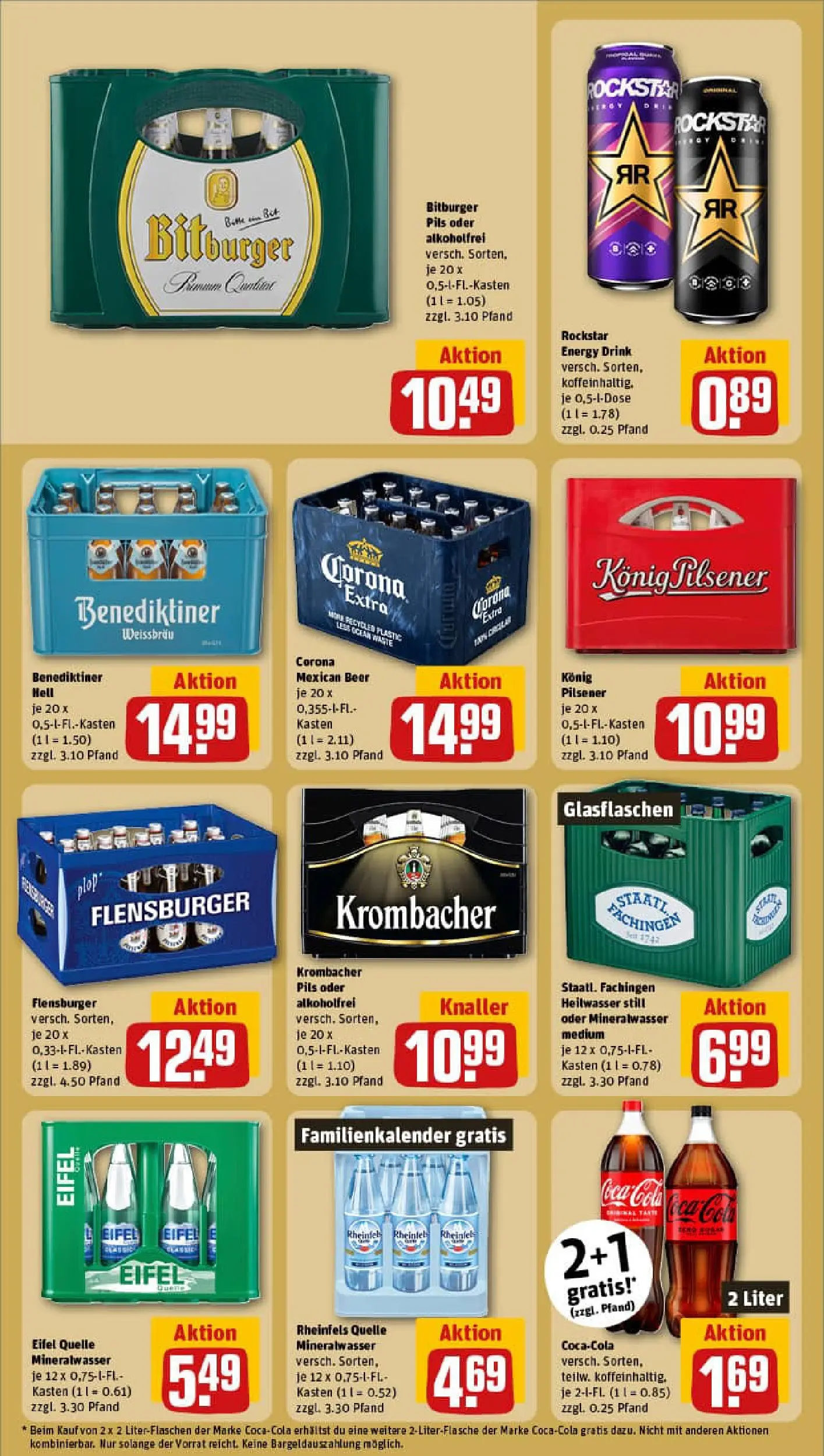 REWE Prospekt ab 02.11.2025 zum Blättern » Angebote | Seite: 16 | Produkte: Cola, Benediktiner hell, Flensburger, Krombacher