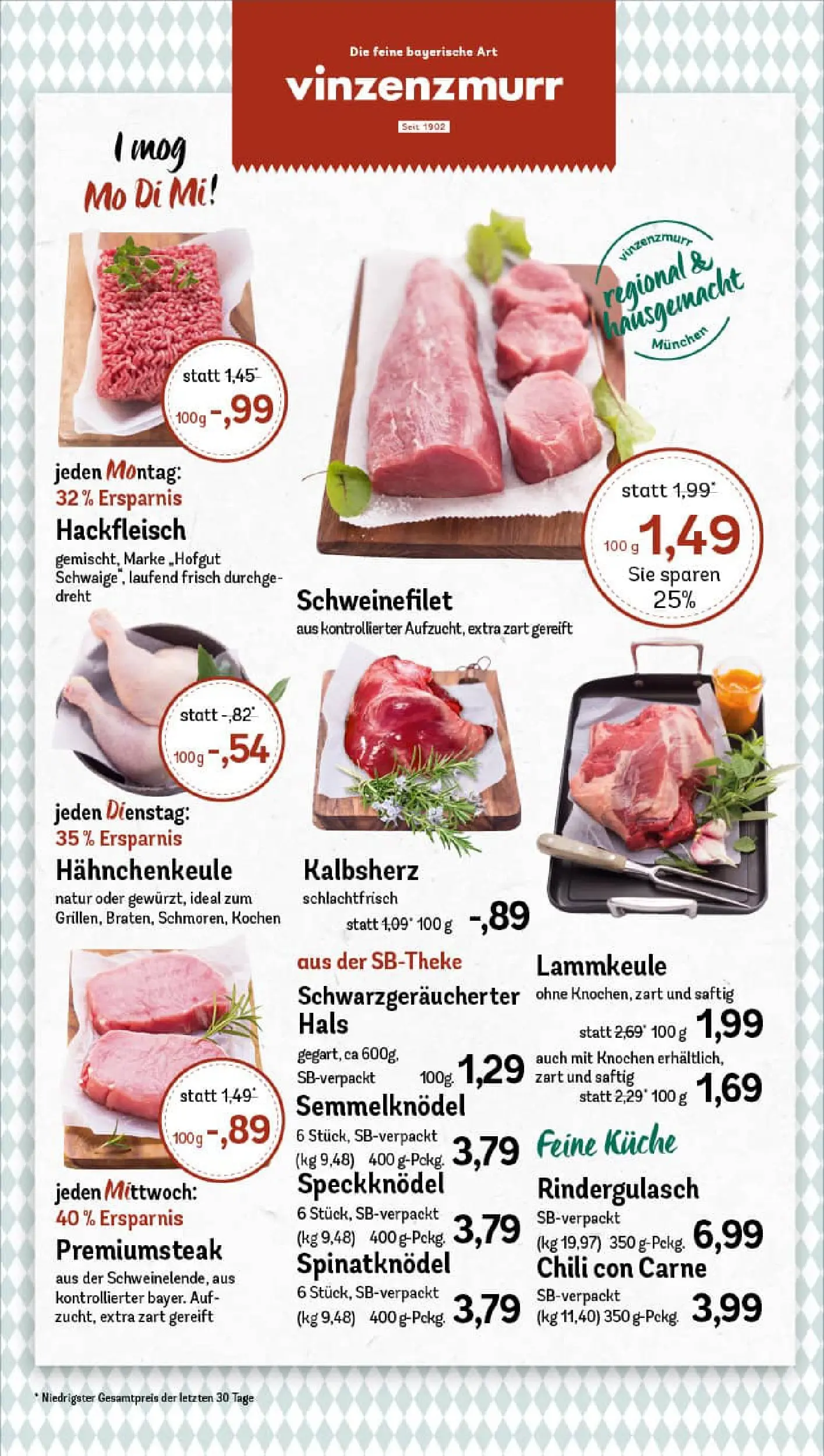 REWE Prospekt ab 02.11.2025 zum Blättern » Angebote | Seite: 8 | Produkte: Lammkeule, Küche, Schweinefilet, Steak