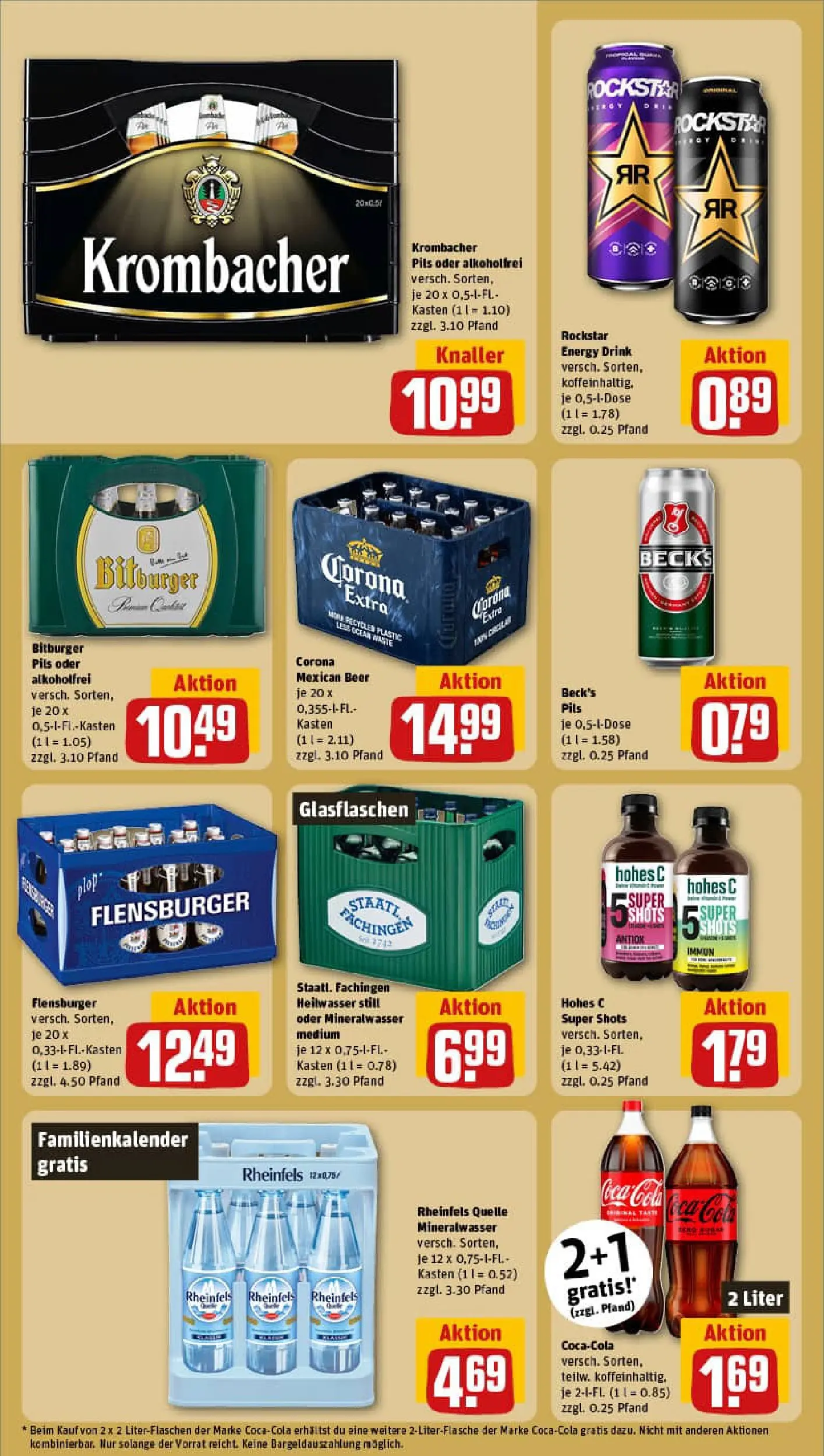 REWE Prospekt ab 02.11.2025 zum Blättern » Angebote | Seite: 16 | Produkte: Rockstar energy, Coca cola, Pils, Mineralwasser