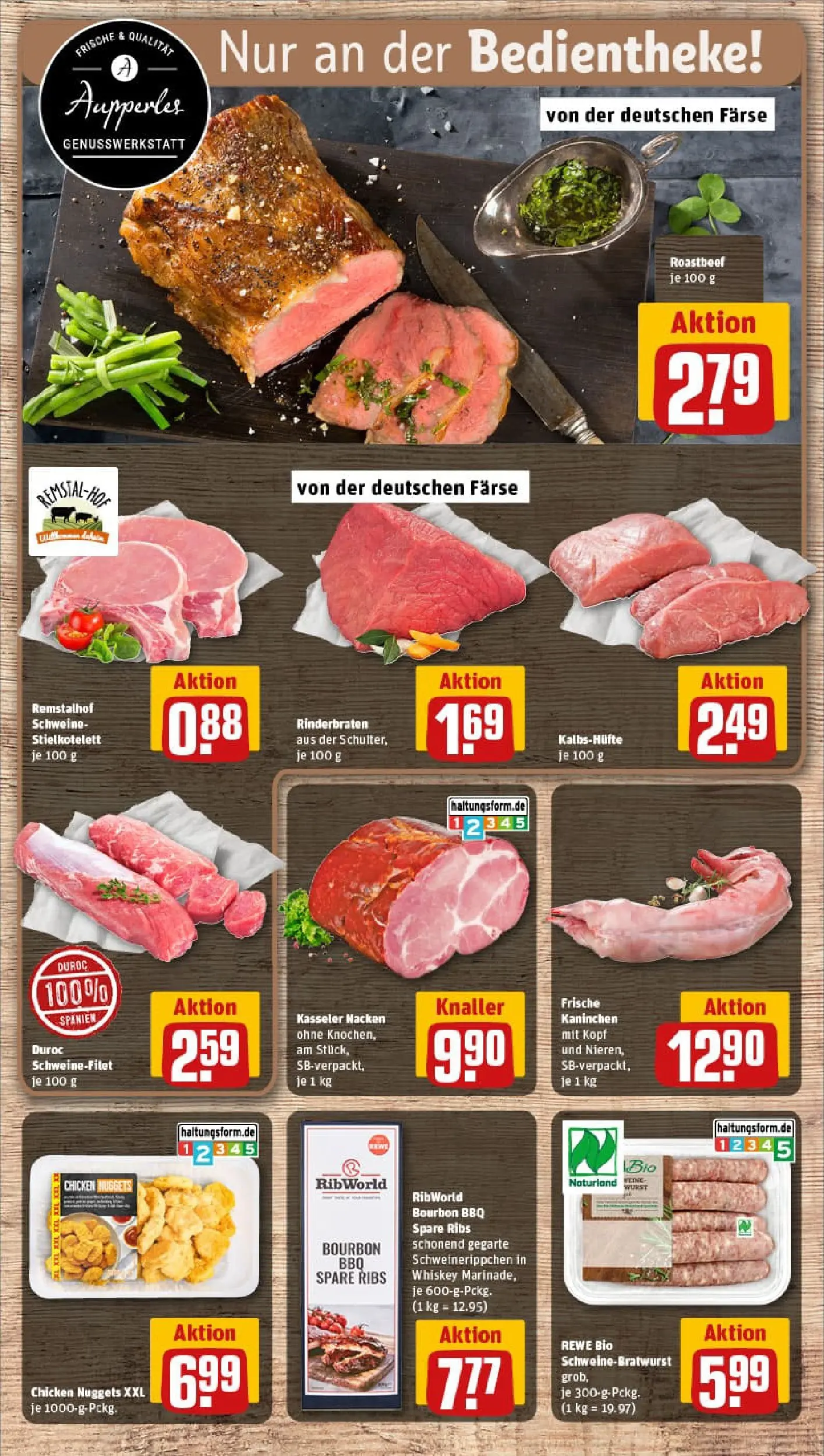 REWE Prospekt ab 02.11.2025 zum Blättern » Angebote | Seite: 10 | Produkte: Rinderbraten, Roastbeef, Schweinefilet, Wurst