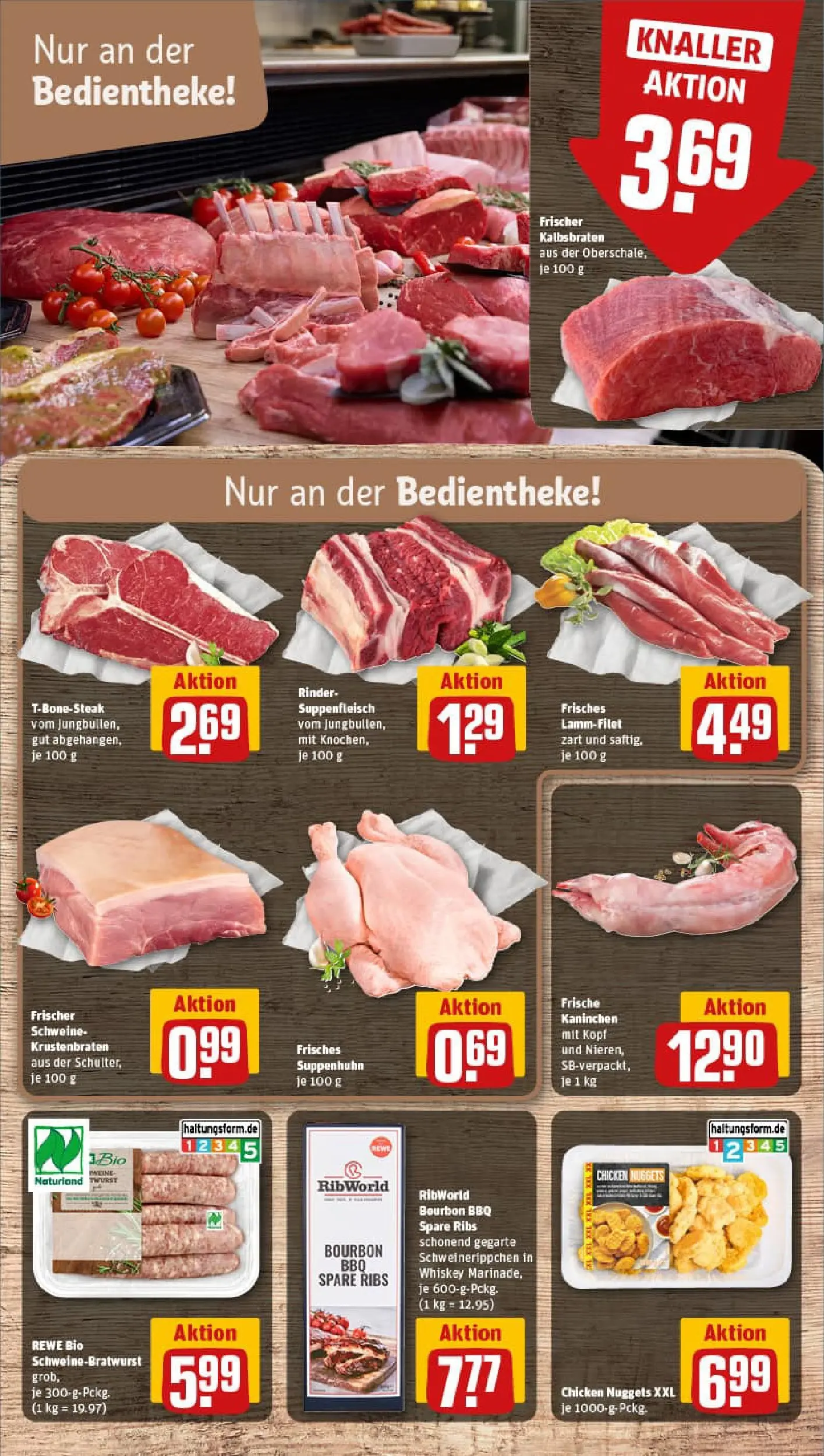 REWE Prospekt ab 02.11.2025 zum Blättern » Angebote | Seite: 8 | Produkte: Kaninchen, Spare ribs, Suppenfleisch, Whiskey