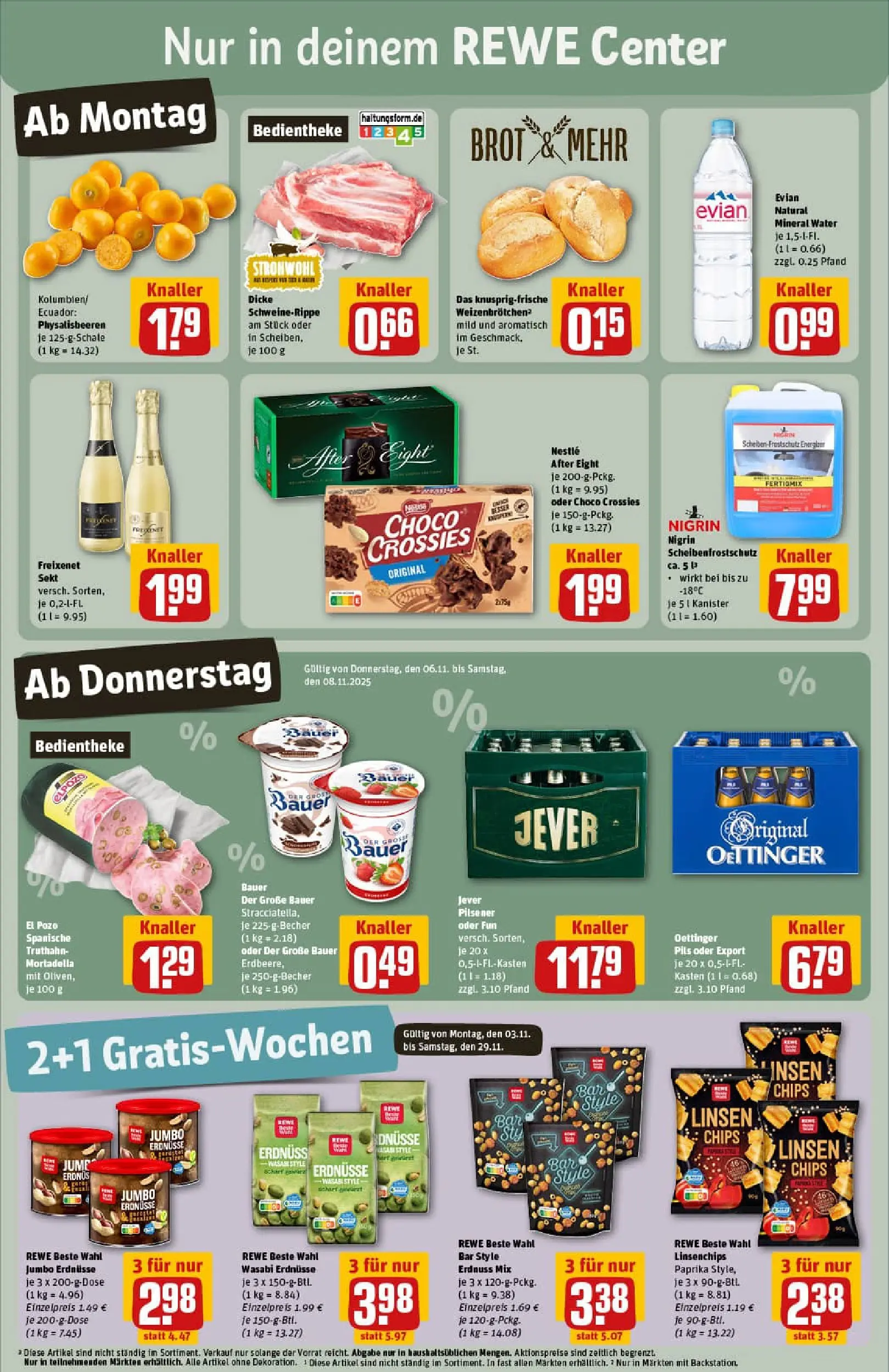 REWE Prospekt ab 02.11.2025 zum Blättern » Angebote | Seite: 3 | Produkte: Erdnüsse, Freixenet, Sekt, Paprika