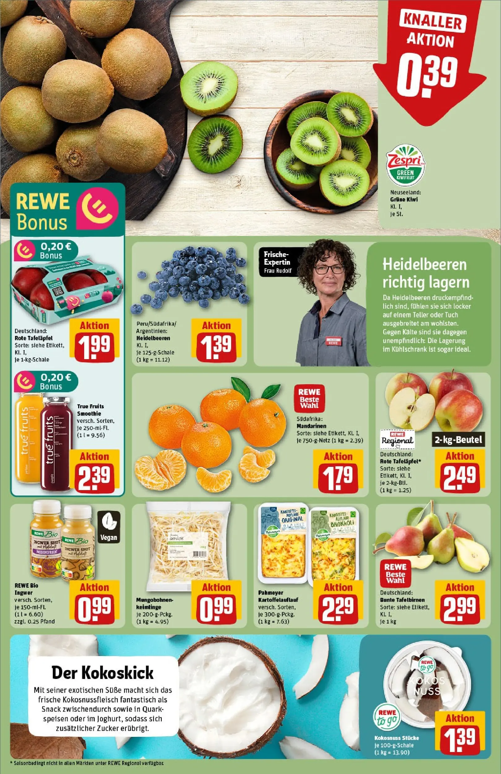 REWE Prospekt ab 02.11.2025 zum Blättern » Angebote | Seite: 6 | Produkte: Quark, Mandarinen, Heidelbeeren, Brokkoli