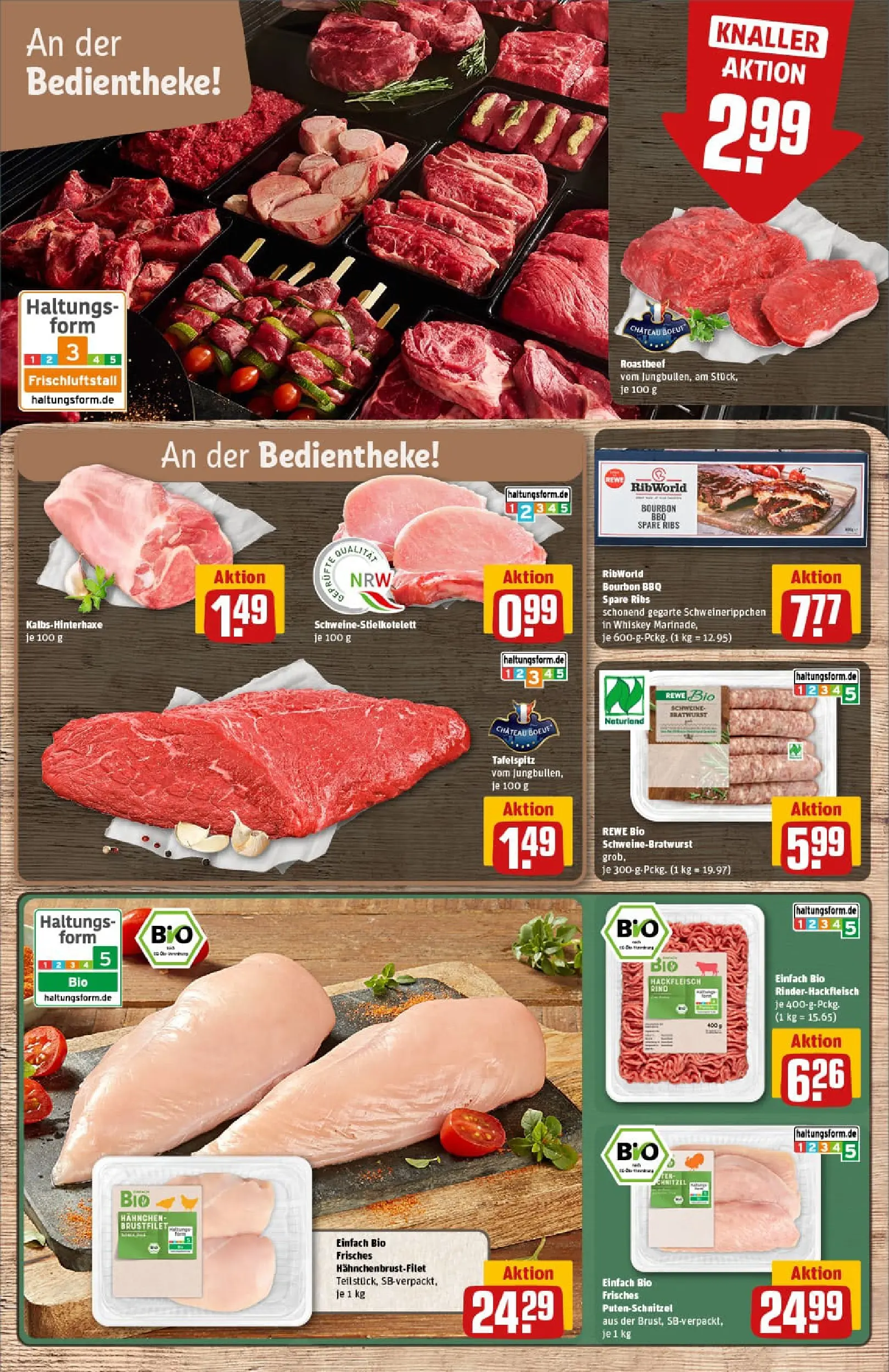 REWE Prospekt ab 02.11.2025 zum Blättern » Angebote | Seite: 9 | Produkte: Tafelspitz, Schnitzel, Roastbeef, Bourbon
