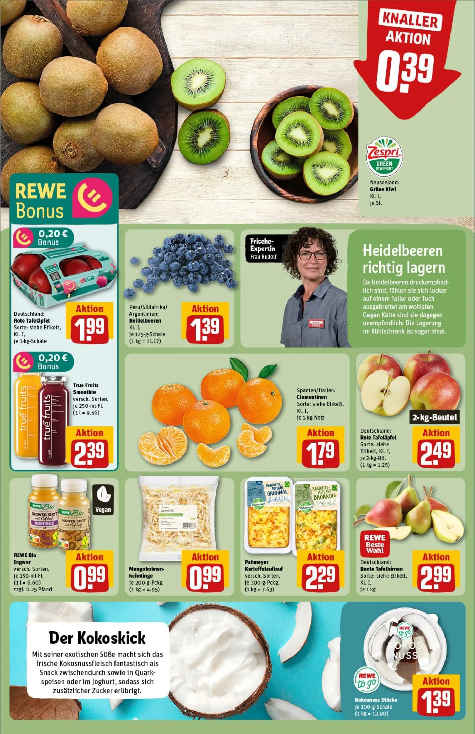 REWE Prospekt ab 02.11.2025 zum Blättern » Angebote | Seite: 6 | Produkte: Kühlschrank, Soße, Brokkoli, Kiwi