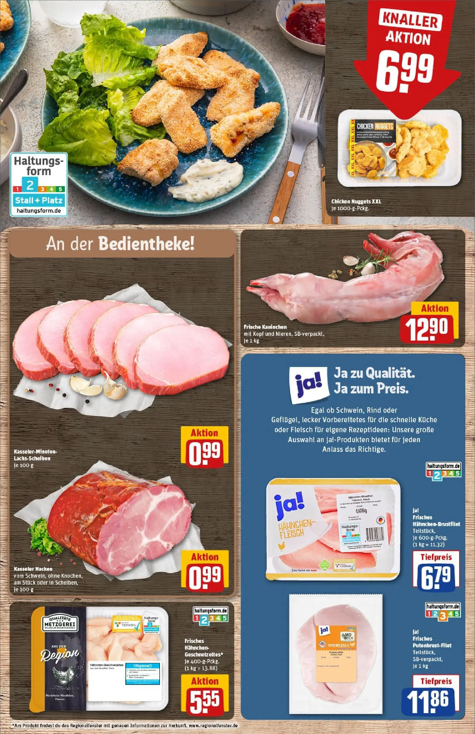 REWE Prospekt ab 02.11.2025 zum Blättern » Angebote | Seite: 8 | Produkte: Hahnchen, Küche, Kasseler nacken, Fleisch