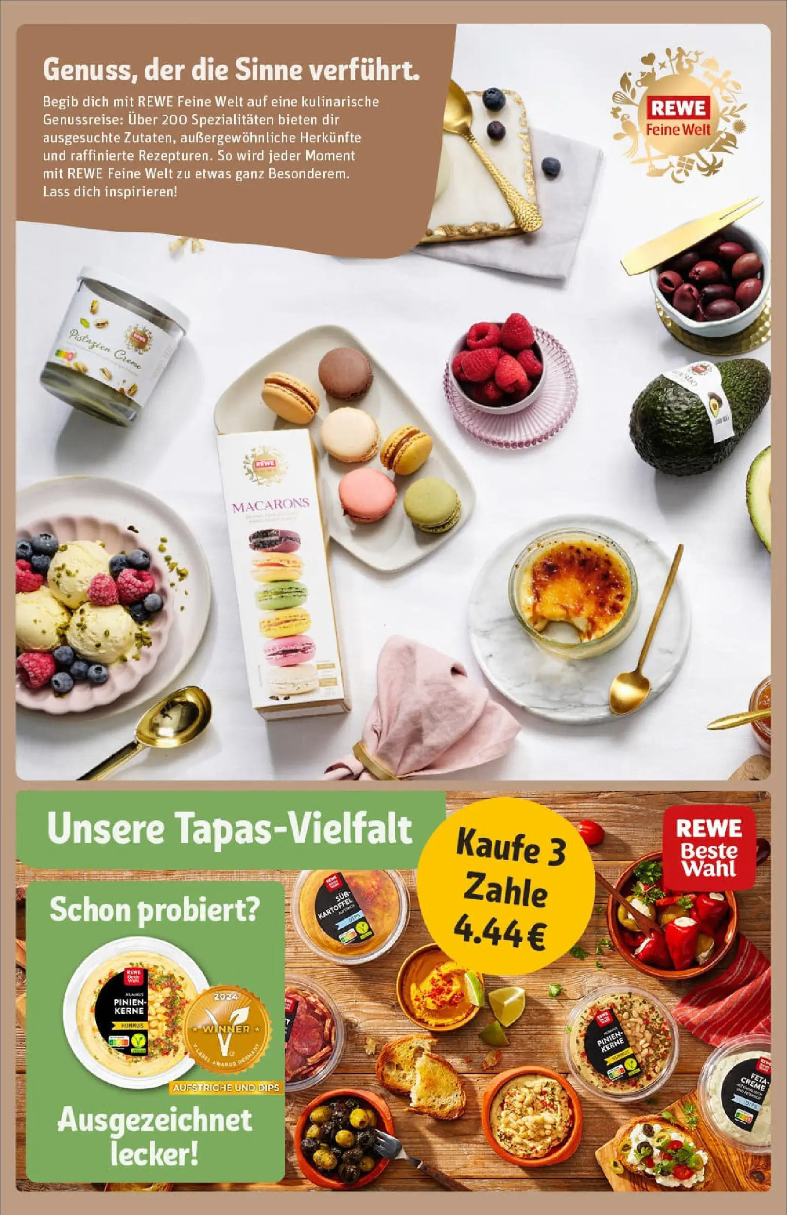 REWE Prospekt ab 02.11.2025 zum Blättern » Angebote | Seite: 12 | Produkte: Feta, Pistazien, Creme
