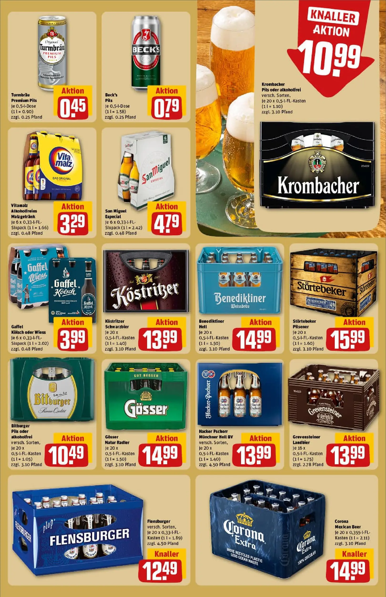 REWE Prospekt ab 02.11.2025 zum Blättern » Angebote | Seite: 19 | Produkte: Bier, Benediktiner hell, Flensburger, Radler