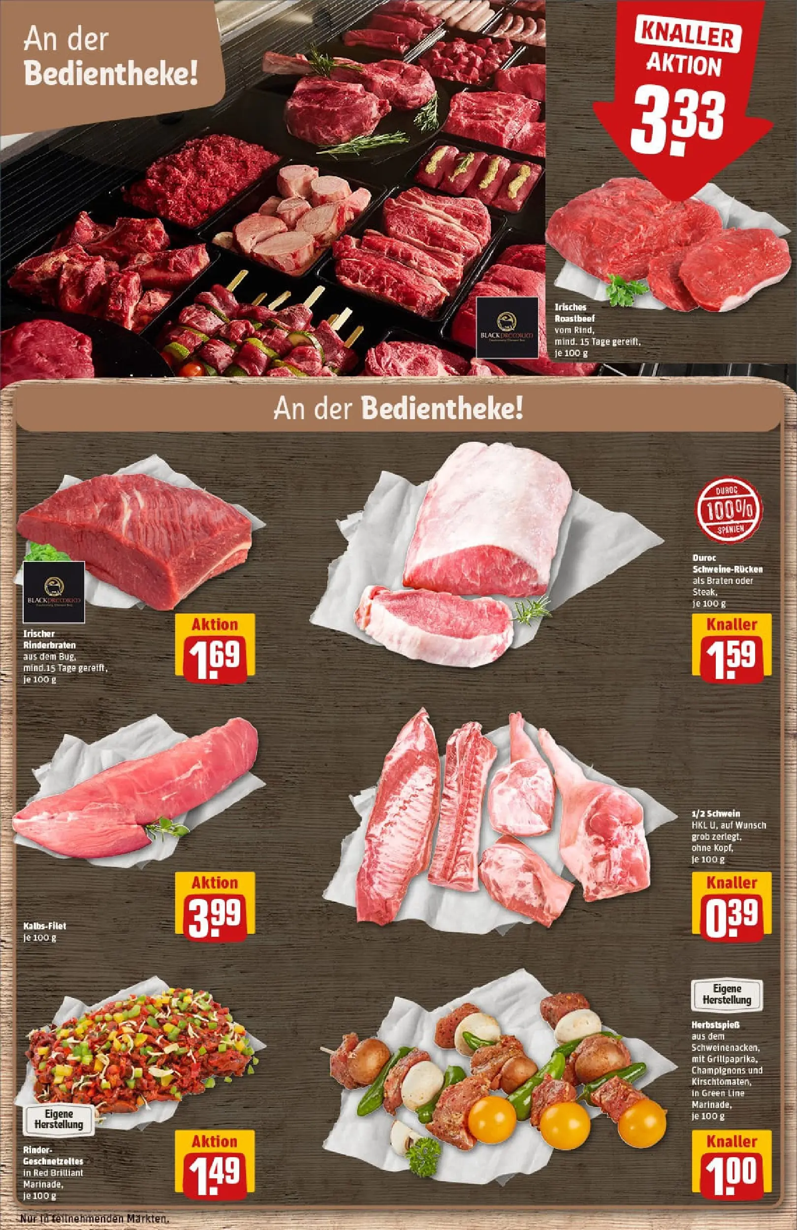 REWE Prospekt ab 02.11.2025 zum Blättern » Angebote | Seite: 10 | Produkte: Schweinenacken, Roastbeef, Schweinerucken, Steak