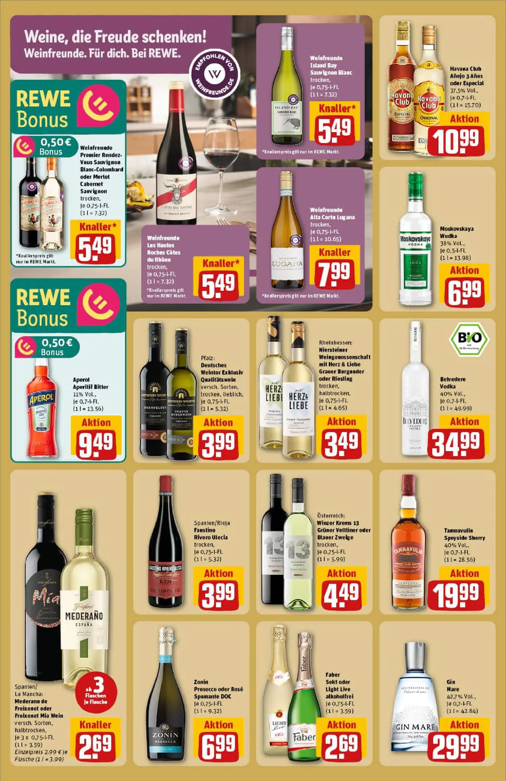 REWE Prospekt ab 02.11.2025 zum Blättern » Angebote | Seite: 22 | Produkte: Merlot, Prosecco, Wein, Vodka