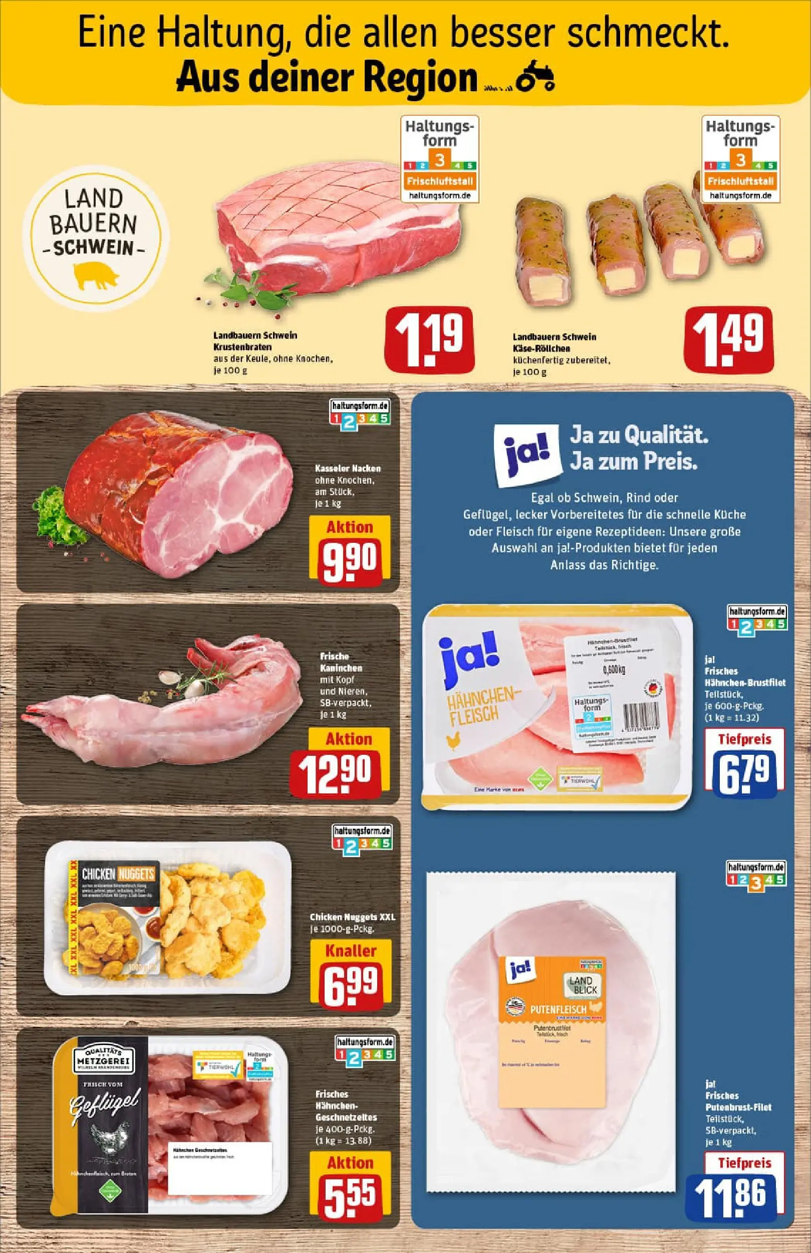 REWE Prospekt ab 02.11.2025 zum Blättern » Angebote | Seite: 10 | Produkte: Kaninchen, Küche, Kasseler nacken, Fleisch