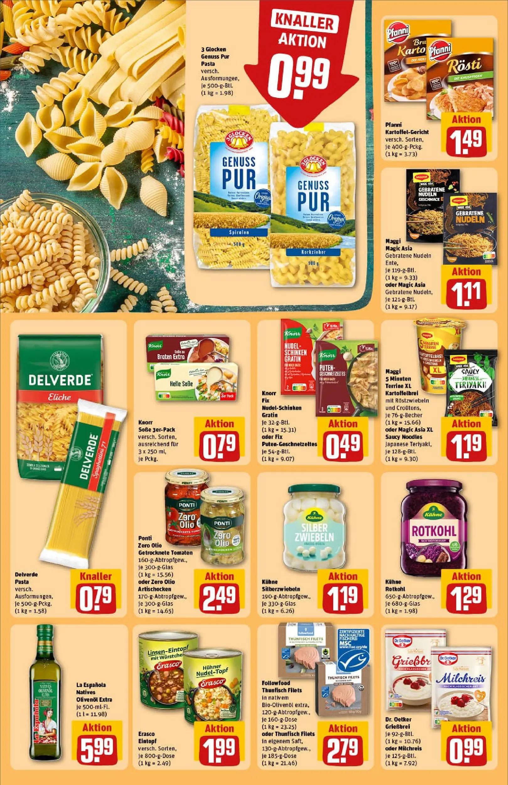 REWE Prospekt ab 02.11.2025 zum Blättern » Angebote | Seite: 24 | Produkte: Knorr fix, Thunfisch, Schinken, Erasco