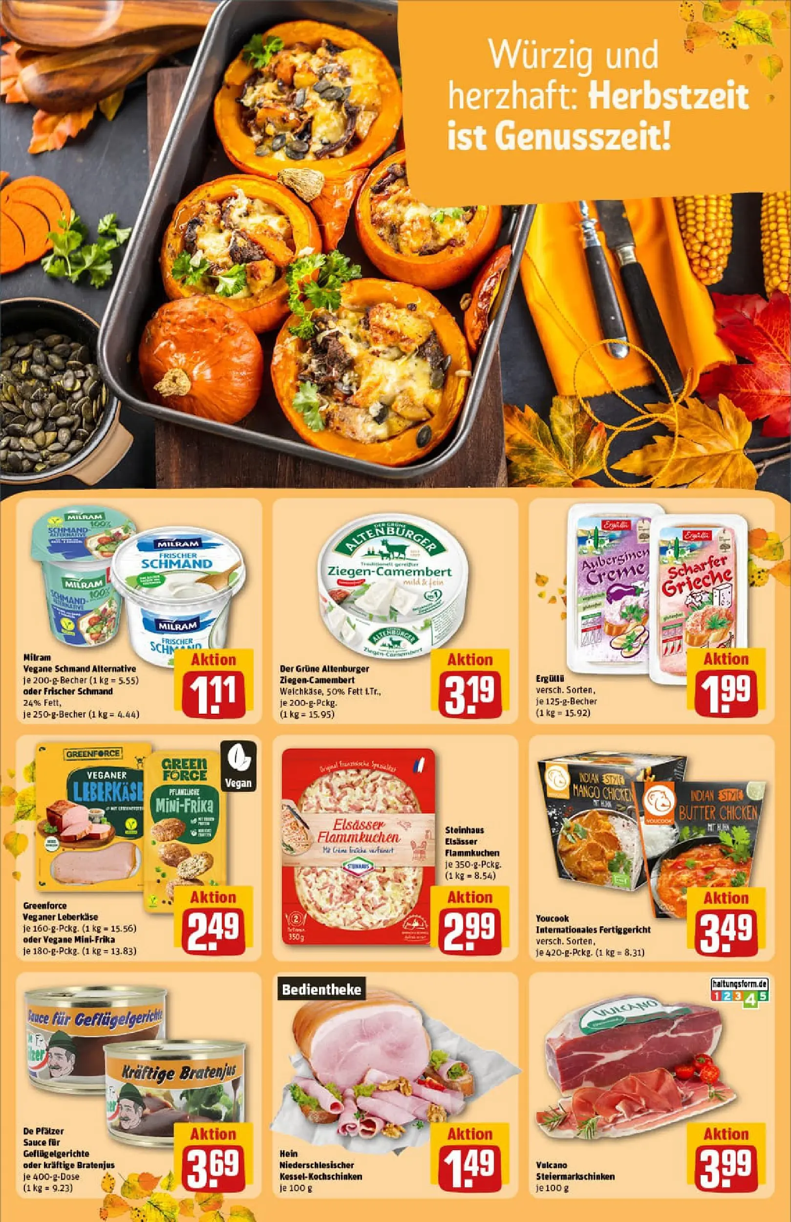 REWE Prospekt ab 02.11.2025 zum Blättern » Angebote | Seite: 16 | Produkte: Youcook, Creme, Milram, Leberkase