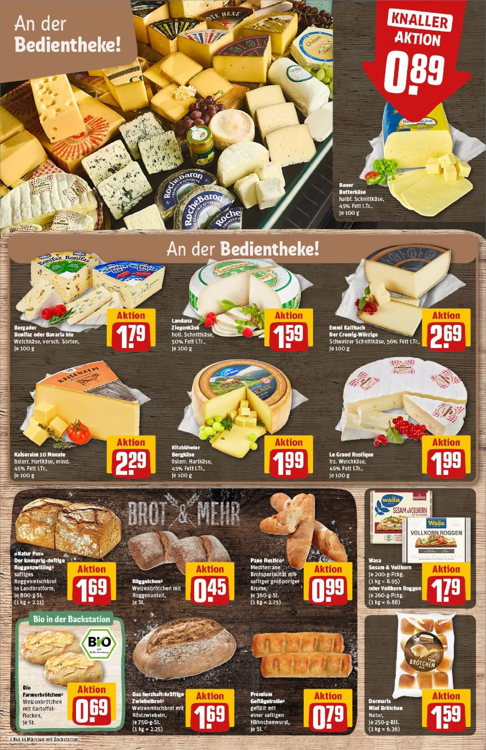 REWE Prospekt ab 02.11.2025 zum Blättern » Angebote | Seite: 13 | Produkte: Käse, Ziegenkäse, Pane, Brot
