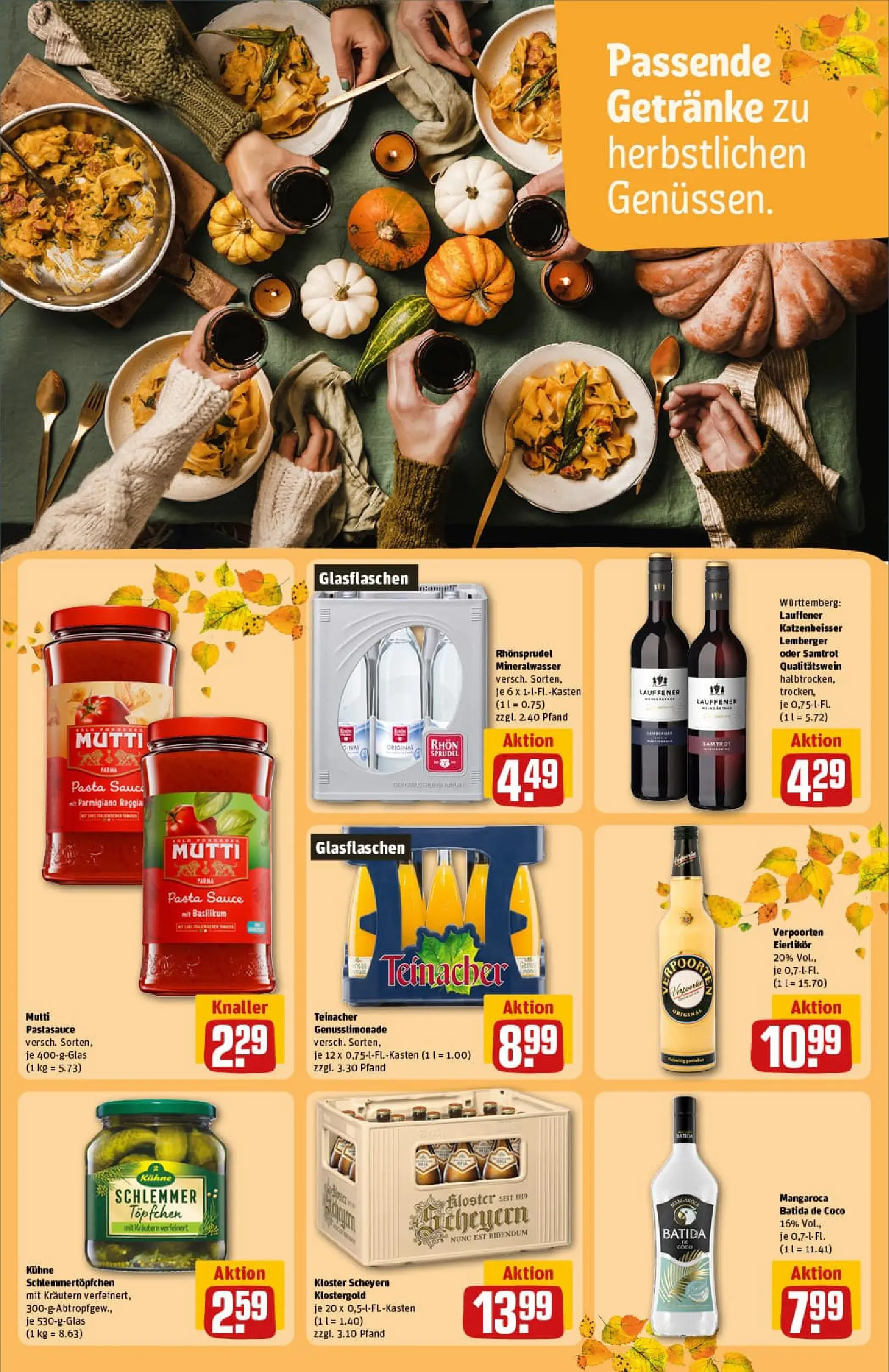 REWE Prospekt ab 02.11.2025 zum Blättern » Angebote | Seite: 17 | Produkte: Batida de coco, Mineralwasser, Pasta, Rhonsprudel