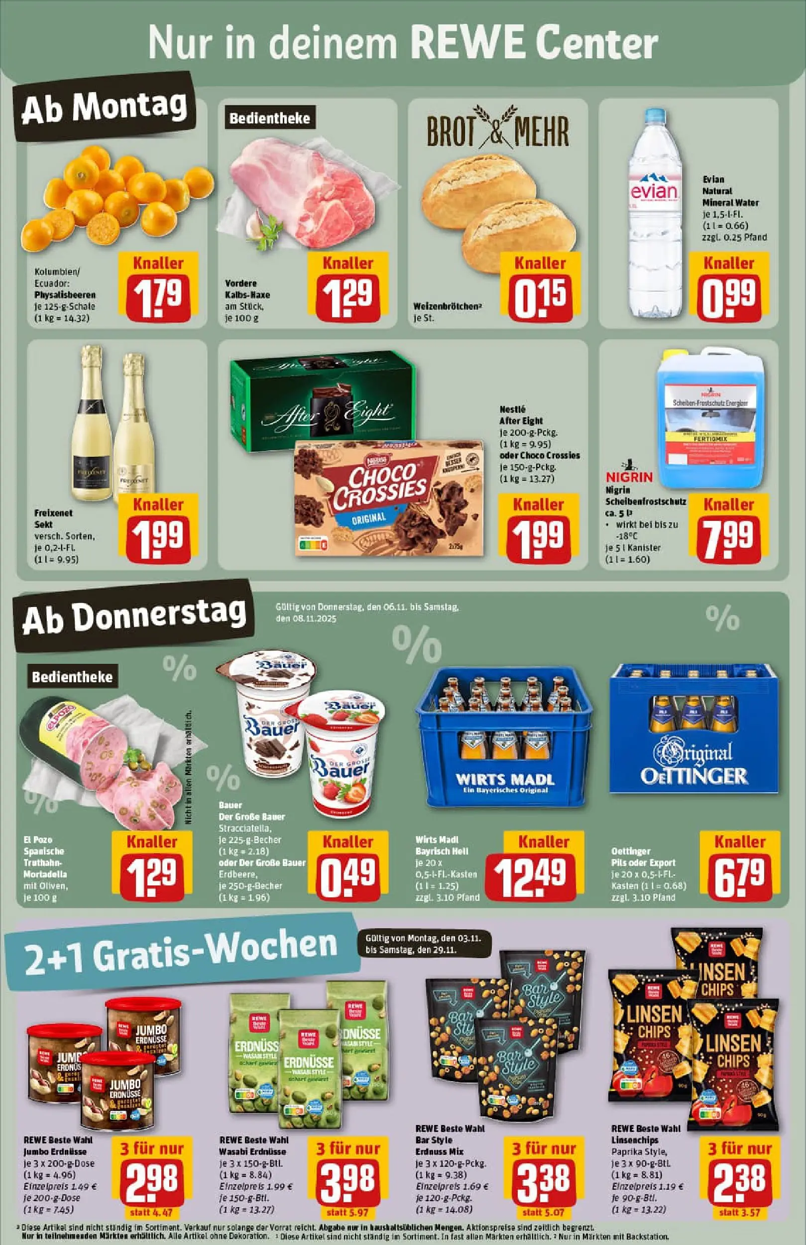 REWE Prospekt ab 02.11.2025 zum Blättern » Angebote | Seite: 3 | Produkte: Freixenet, Pils, Paprika, Chips