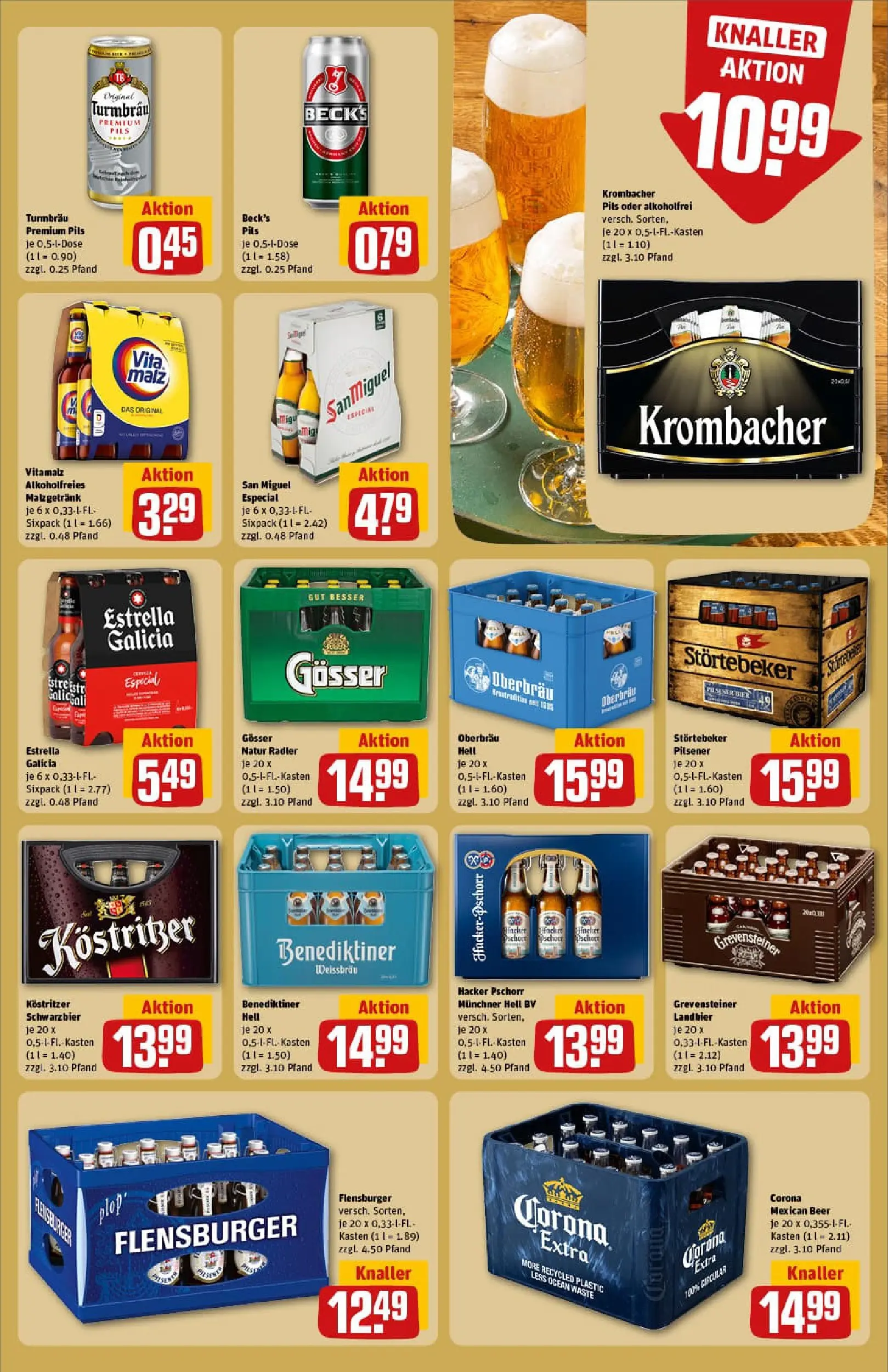 REWE Prospekt ab 02.11.2025 zum Blättern » Angebote | Seite: 21 | Produkte: Pils, Flensburger, Radler, Krombacher