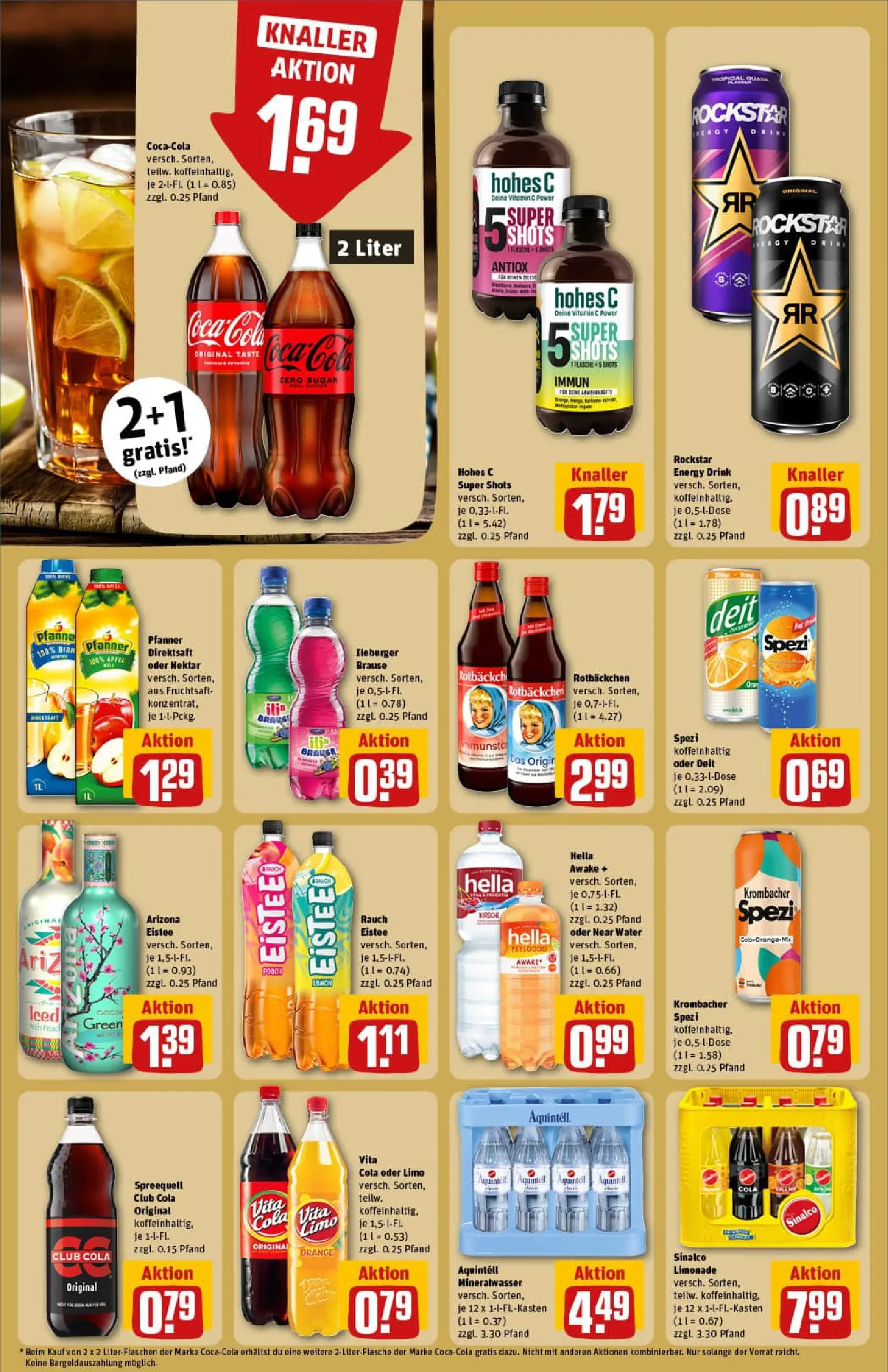 REWE Prospekt ab 02.11.2025 zum Blättern » Angebote | Seite: 22 | Produkte: Rockstar energy, Coca cola, Energy, Fruchtsaft