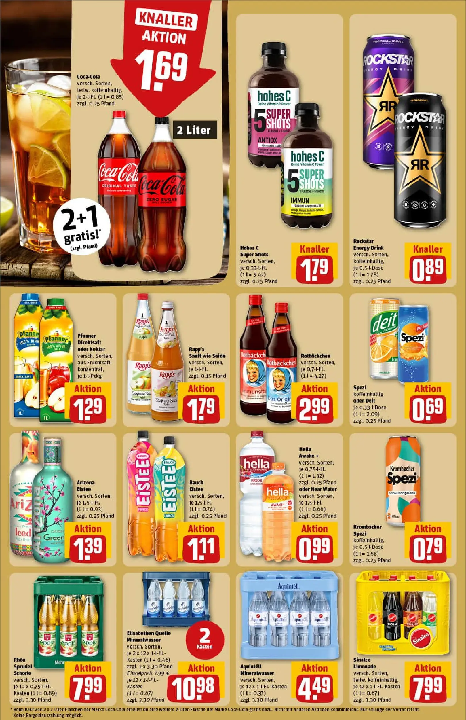 REWE Prospekt ab 02.11.2025 zum Blättern » Angebote | Seite: 24 | Produkte: Limonade, Mineralwasser, Hohes c, Fruchtsaft