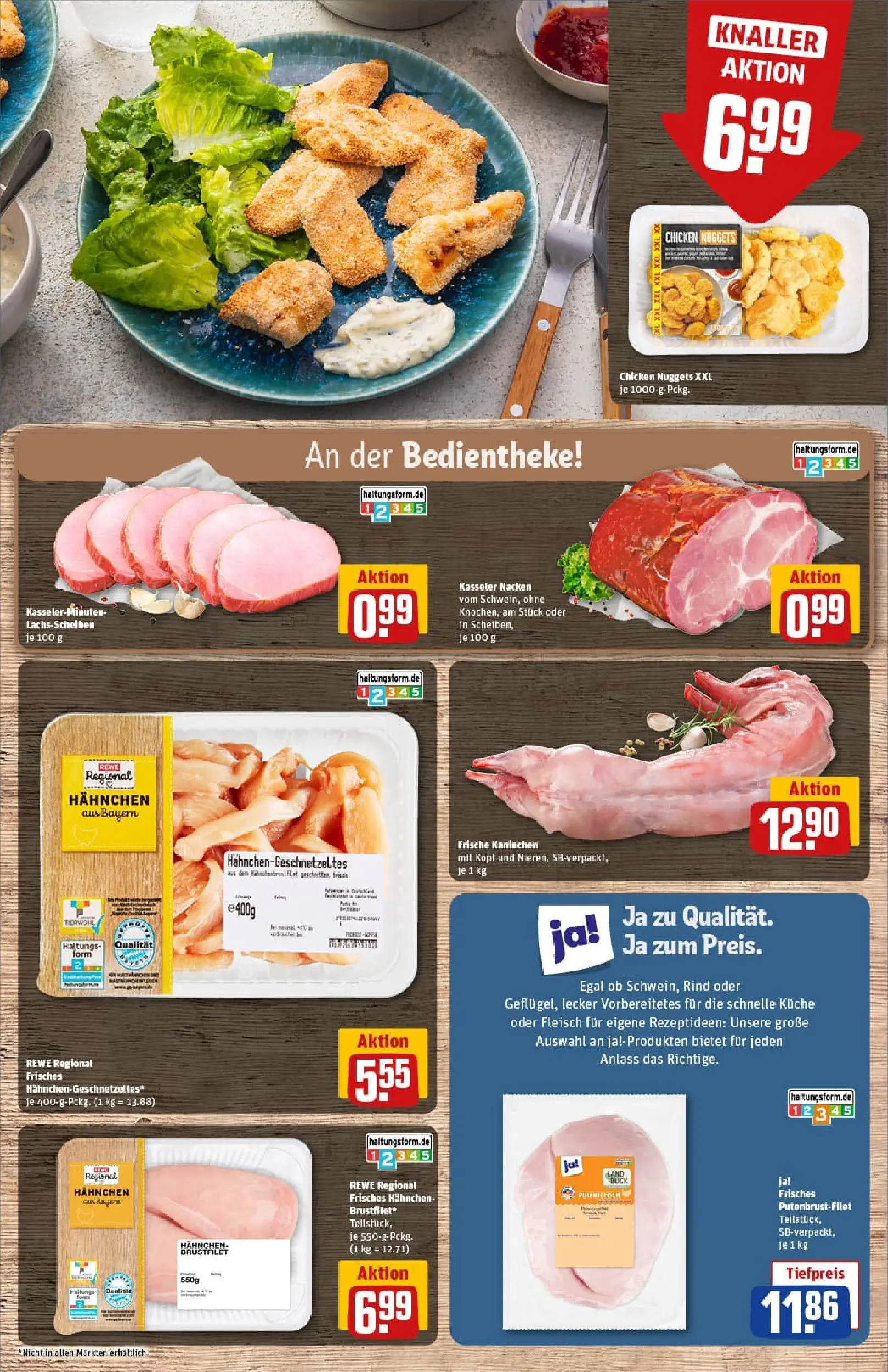 REWE Prospekt ab 02.11.2025 zum Blättern » Angebote | Seite: 8 | Produkte: Hahnchen, Kaninchen, Küche, Kasseler nacken