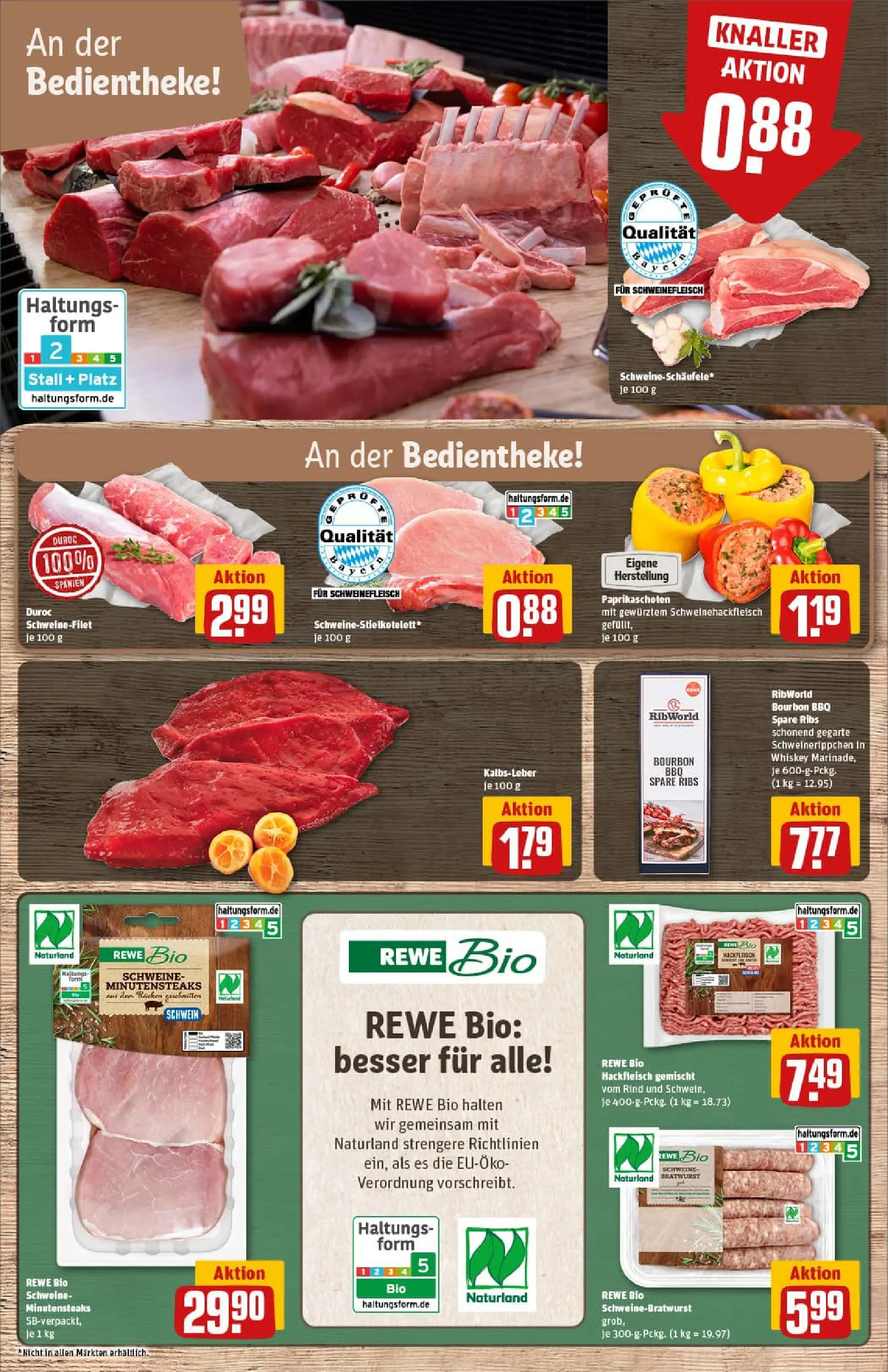 REWE Prospekt ab 02.11.2025 zum Blättern » Angebote | Seite: 9 | Produkte: Bratwurst, Spare ribs, Bourbon, Whiskey