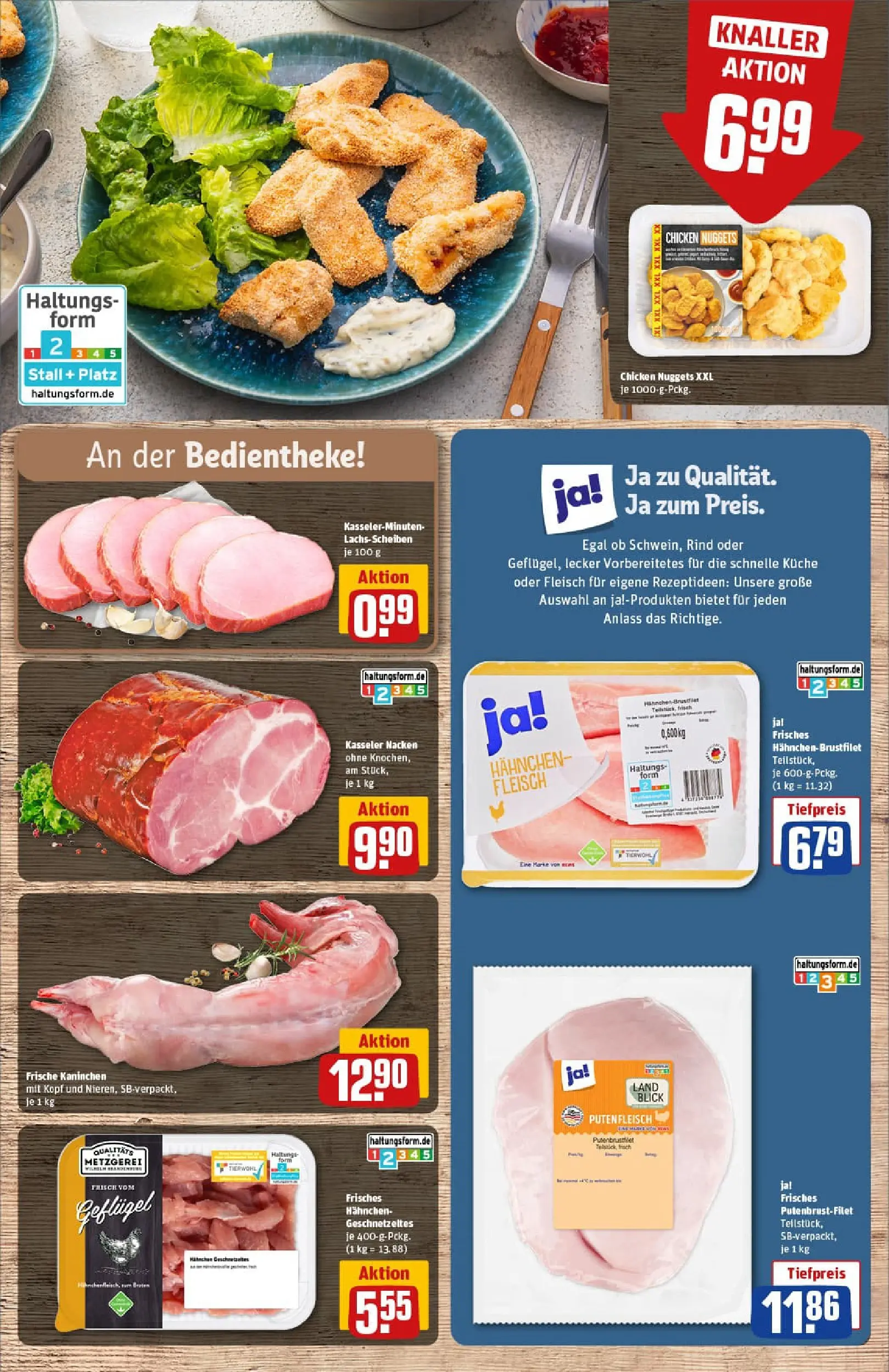 REWE Prospekt ab 02.11.2025 zum Blättern » Angebote | Seite: 10 | Produkte: Hahnchen, Kaninchen, Küche, Kasseler nacken