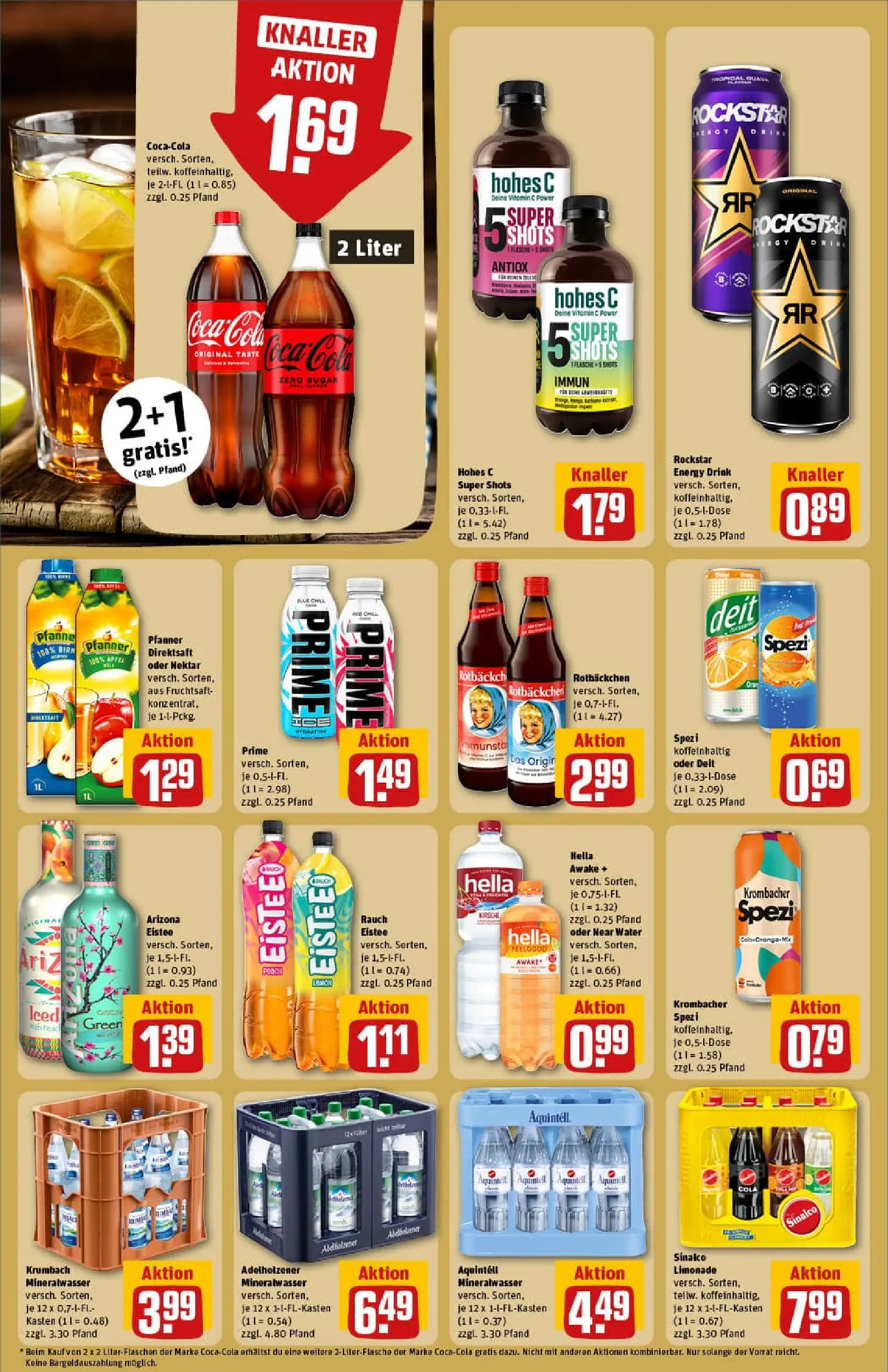 REWE Prospekt ab 02.11.2025 zum Blättern » Angebote | Seite: 18 | Produkte: Rockstar energy, Cola, Rockstar, Mineralwasser