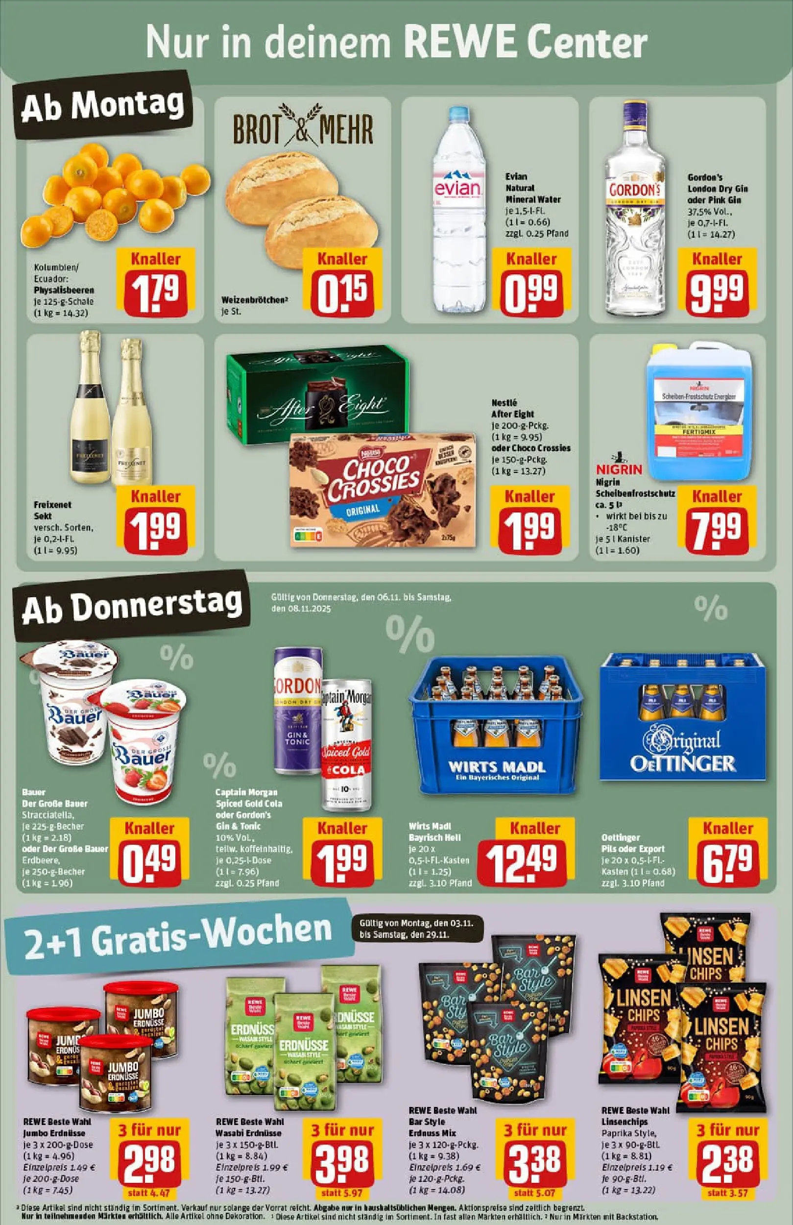 REWE Prospekt ab 03.11.2025 zum Blättern » Angebote | Seite: 3 | Produkte: Gordon's gin, Cola, Freixenet, Pils
