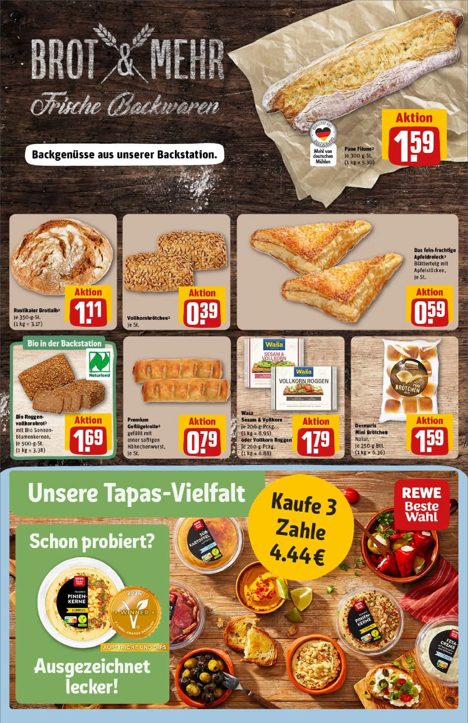 REWE Prospekt ab 02.11.2025 zum Blättern » Angebote | Seite: 12 | Produkte: Mehl, Feta, Vollkornbrot, Apple