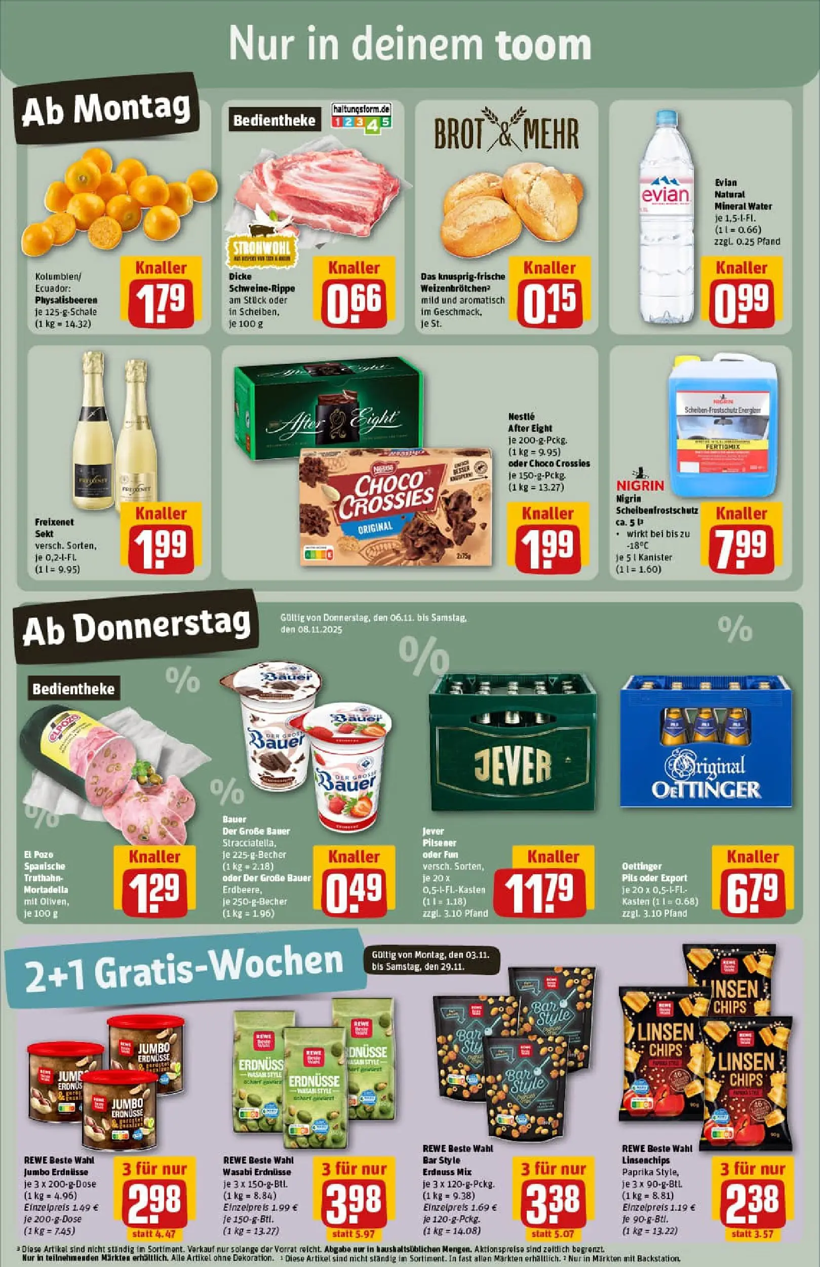 REWE Prospekt ab 02.11.2025 zum Blättern » Angebote | Seite: 3 | Produkte: Freixenet, Sekt, Oettinger, Chips