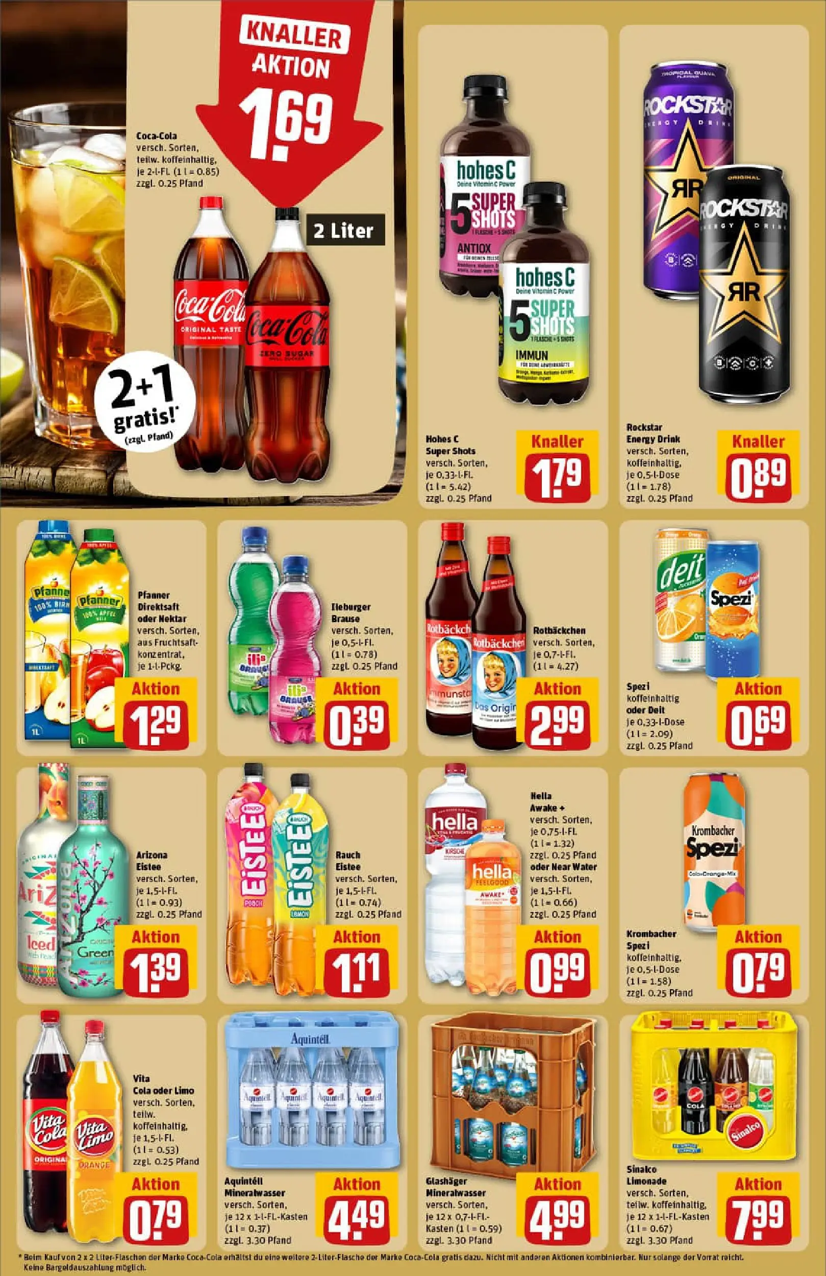 REWE Prospekt ab 02.11.2025 zum Blättern » Angebote | Seite: 22 | Produkte: Sinalco, Rockstar energy, Coca cola, Mineralwasser