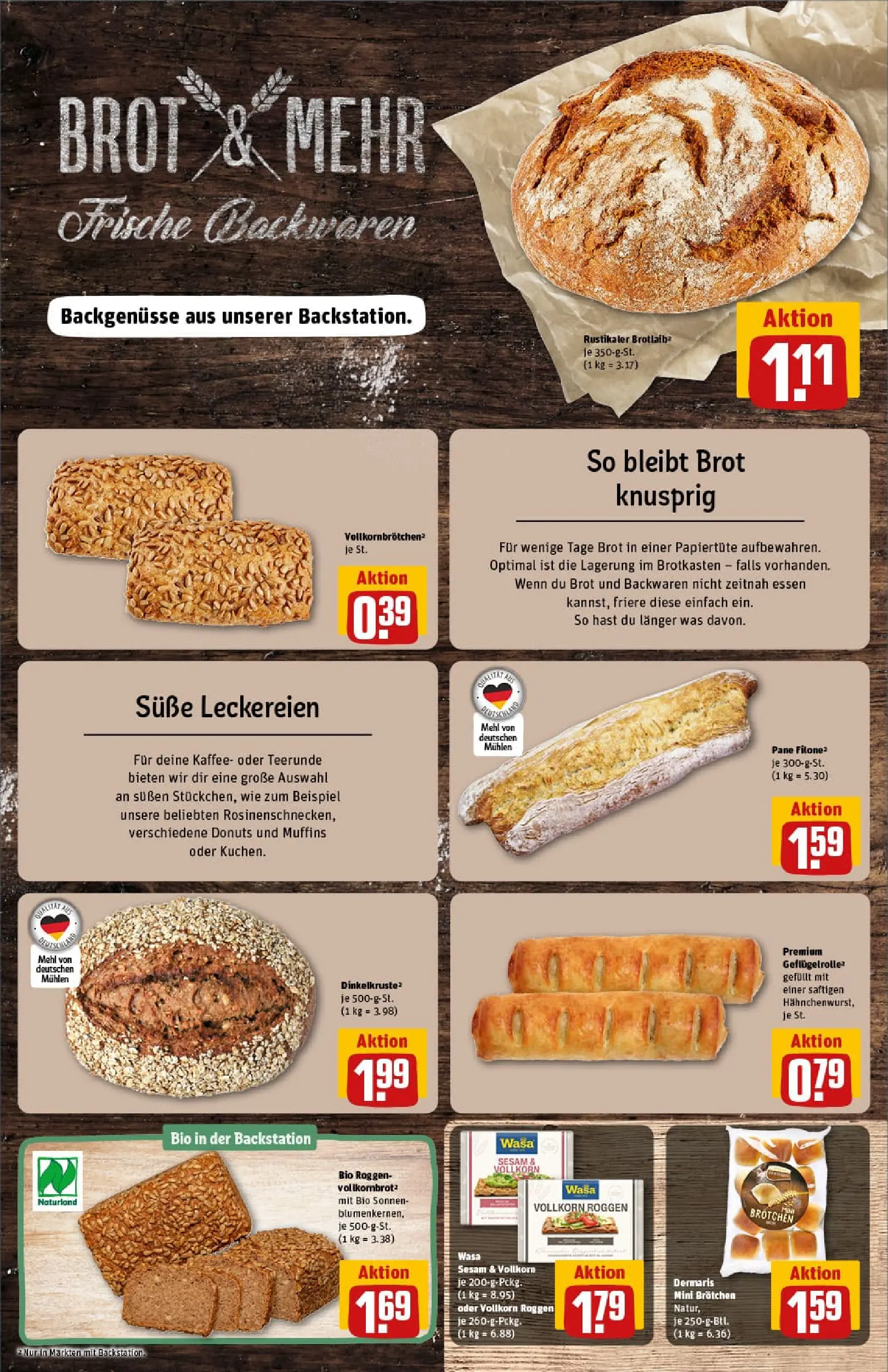 REWE Prospekt ab 02.11.2025 zum Blättern » Angebote | Seite: 13 | Produkte: Mehl, Kaffee, Donuts, Brot