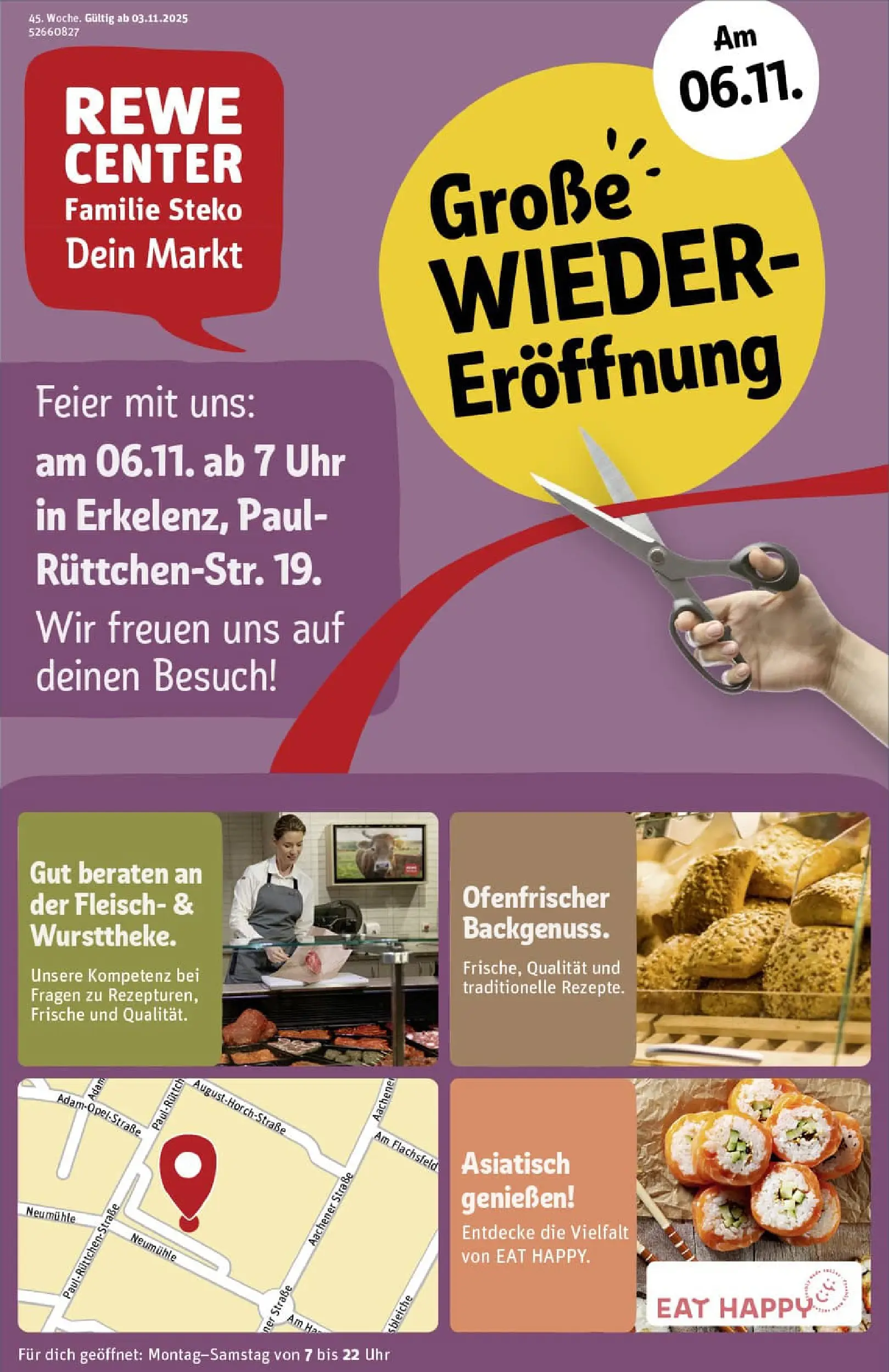 REWE Prospekt ab 02.11.2025 zum Blättern » Angebote | Seite: 1 | Produkte: Fleisch, Uhr