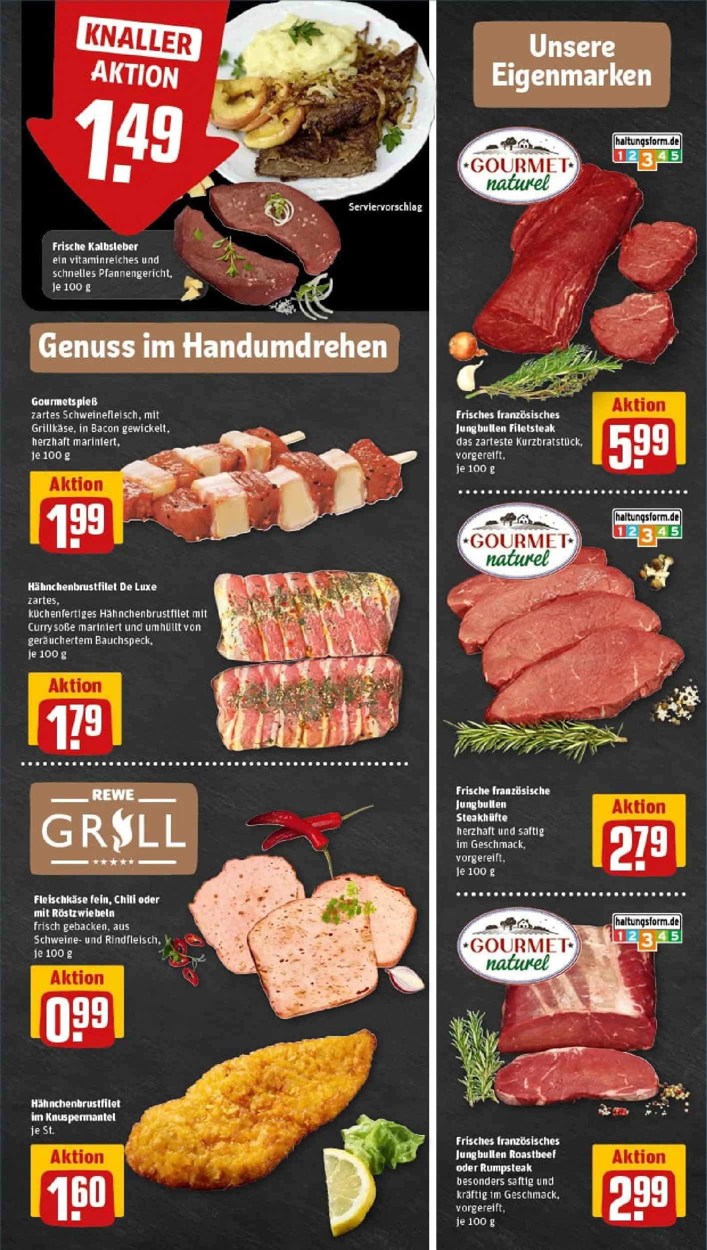 REWE Prospekt ab 02.11.2025 zum Blättern » Angebote | Seite: 7 | Produkte: Rumpsteak, Kalbsleber, Chili, Steak