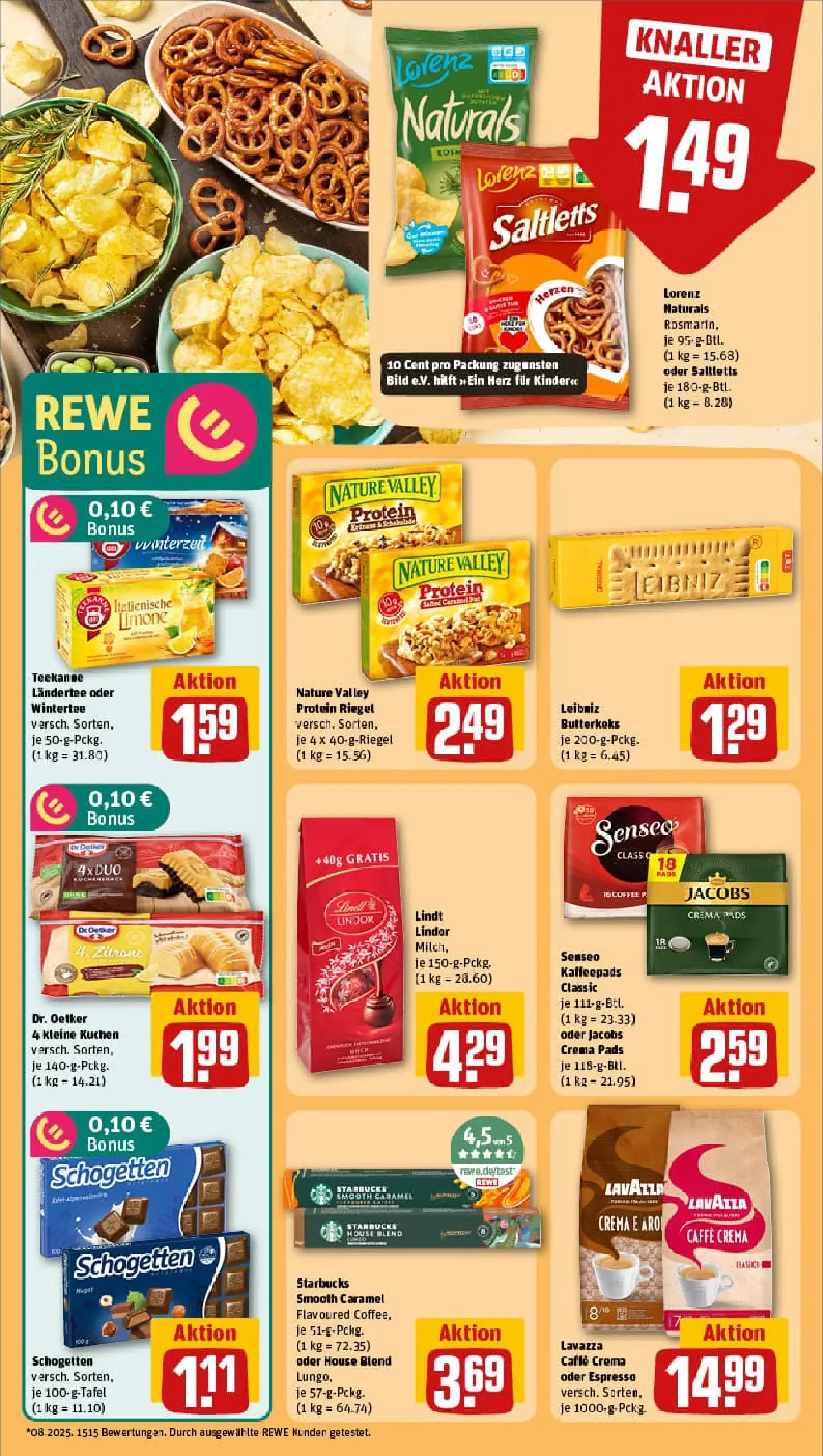 REWE Prospekt ab 02.11.2025 zum Blättern » Angebote | Seite: 24 | Produkte: Kaffeepads, Starbucks, Schogetten, Kuchen