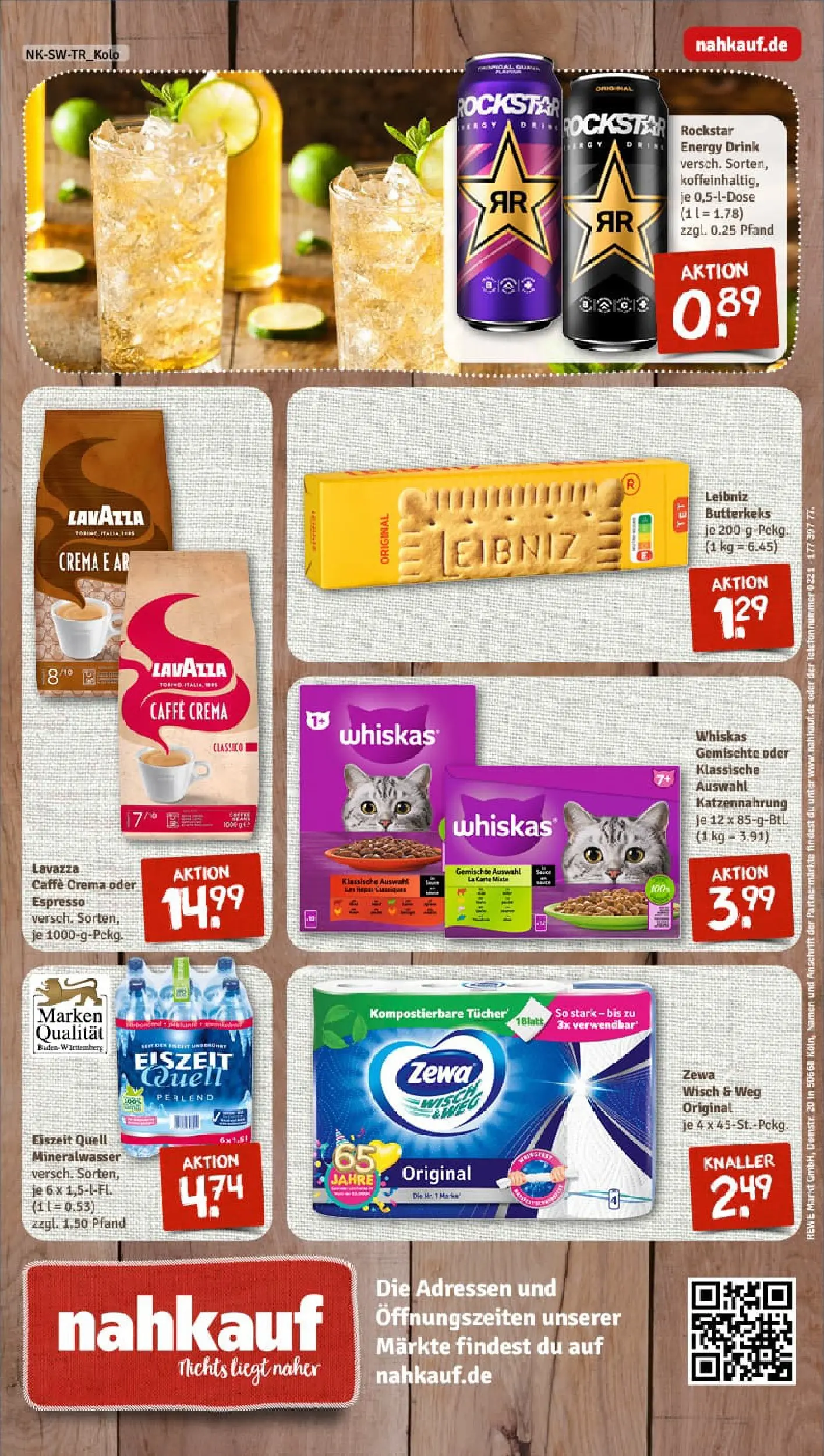 REWE Prospekt ab 02.11.2025 zum Blättern » Angebote | Seite: 12 | Produkte: Rockstar energy, Butter, Rockstar, Whiskas