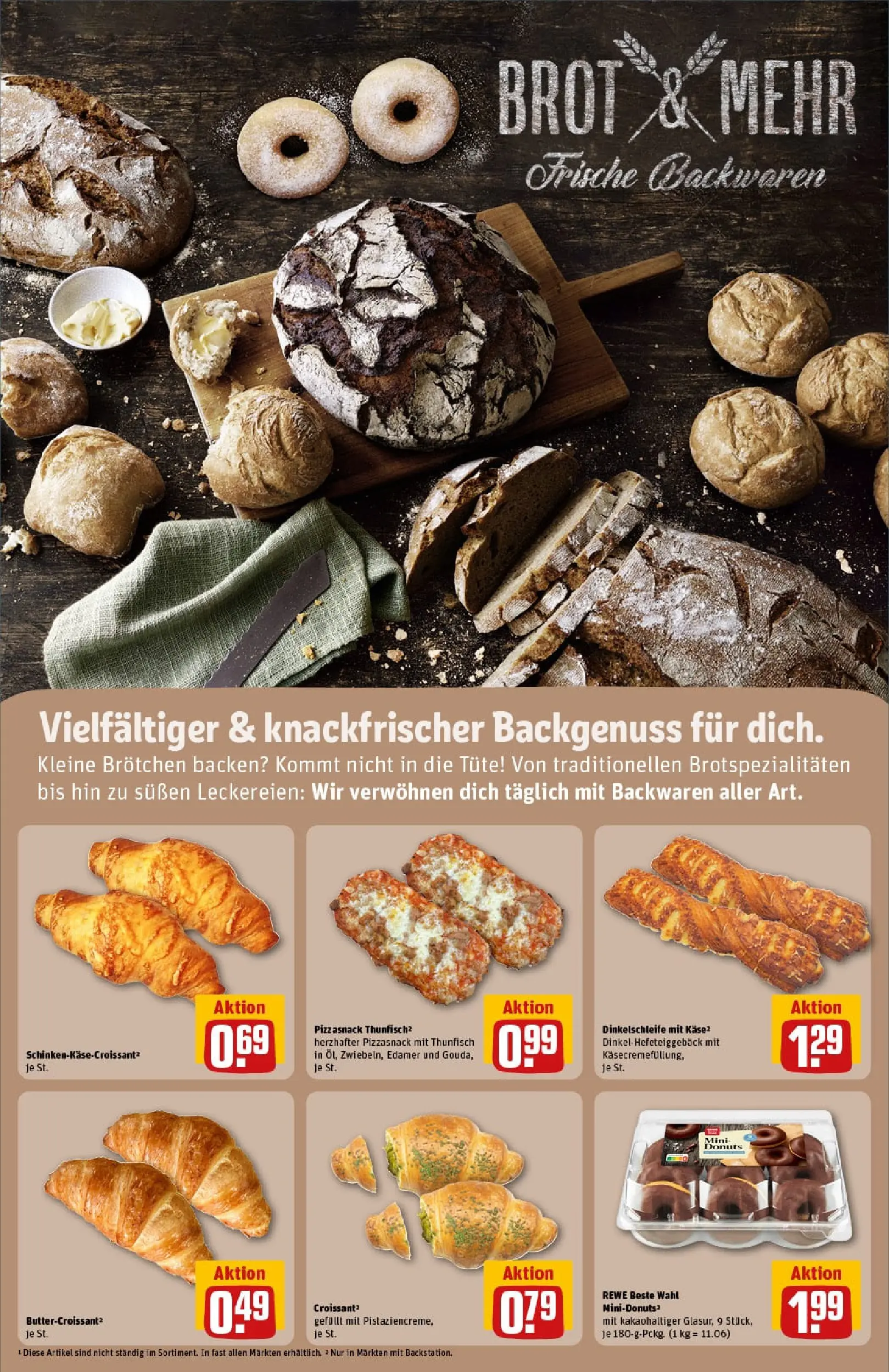 REWE Prospekt ab 02.11.2025 zum Blättern » Angebote | Seite: 12 | Produkte: Thunfisch, Croissant, Donuts, Brot