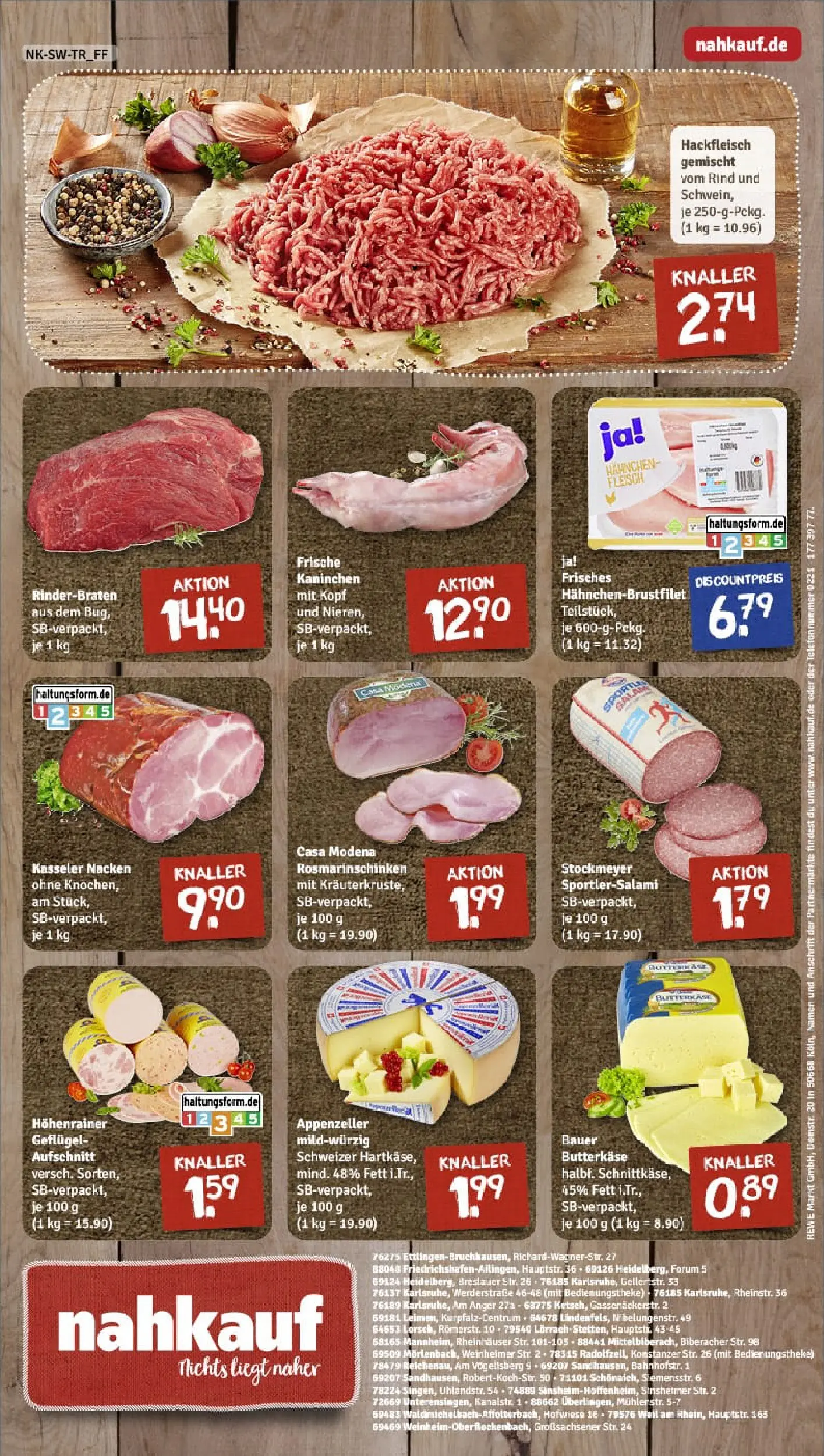 REWE Prospekt ab 02.11.2025 zum Blättern » Angebote | Seite: 12 | Produkte: Hahnchen, Kaninchen, Fleisch, Telefon