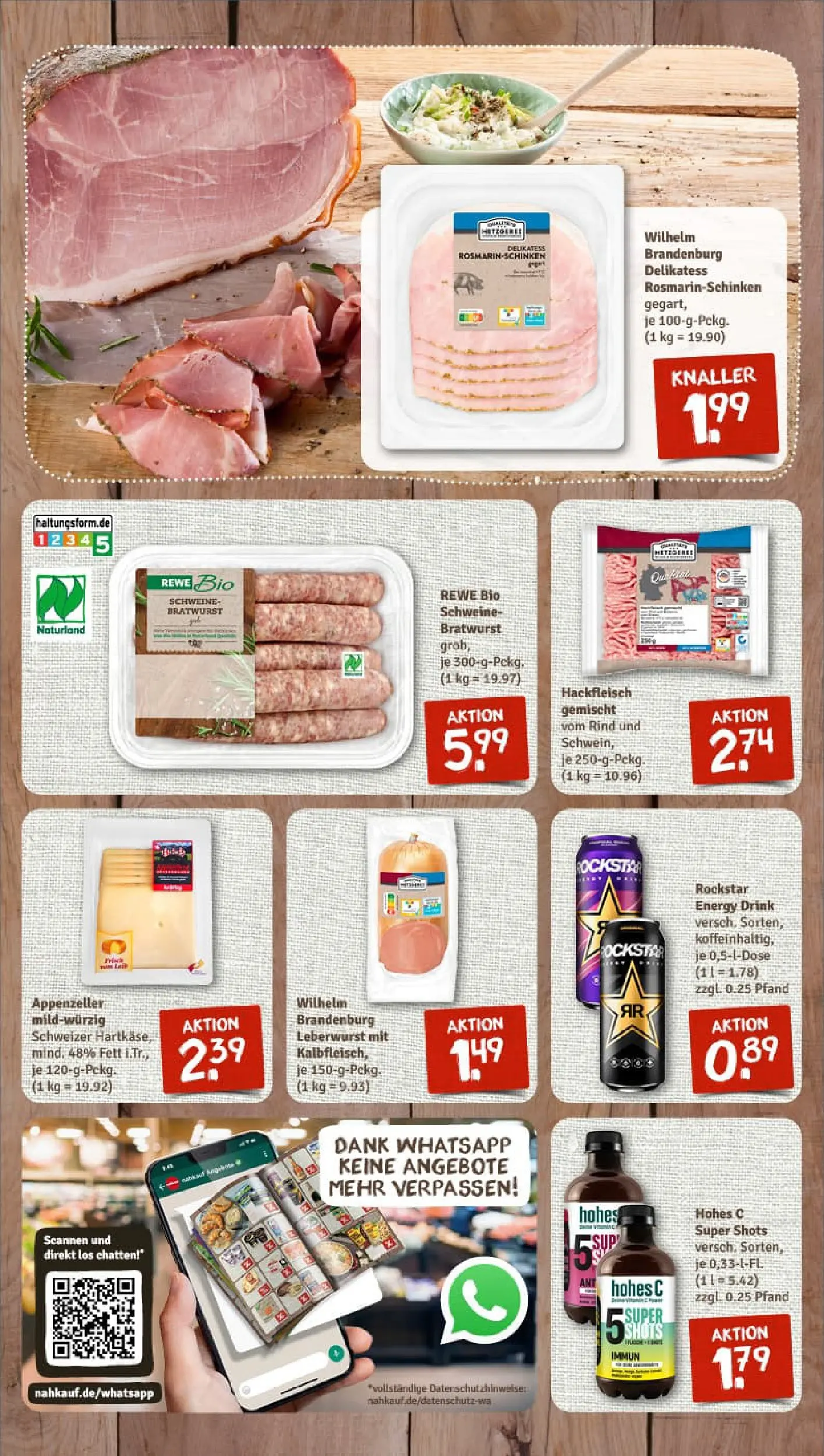 REWE Prospekt ab 03.11.2025 zum Blättern » Angebote | Seite: 11 | Produkte: Rockstar energy, Energy, Hohes c, Hackfleisch