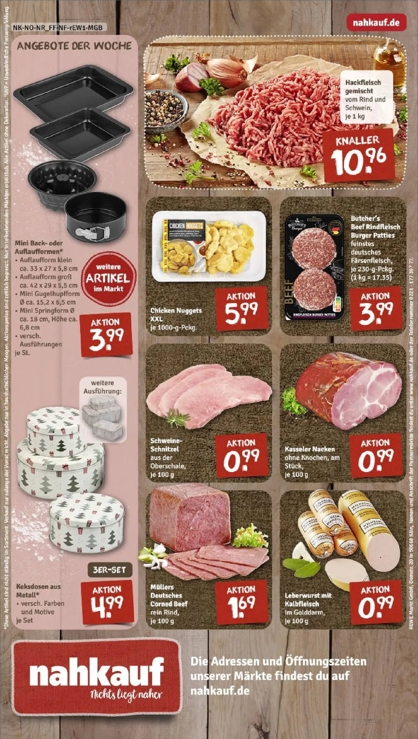 REWE Prospekt ab 02.11.2025 zum Blättern » Angebote | Seite: 16 | Produkte: Burger, Schnitzel, Kasseler nacken, Rindfleisch