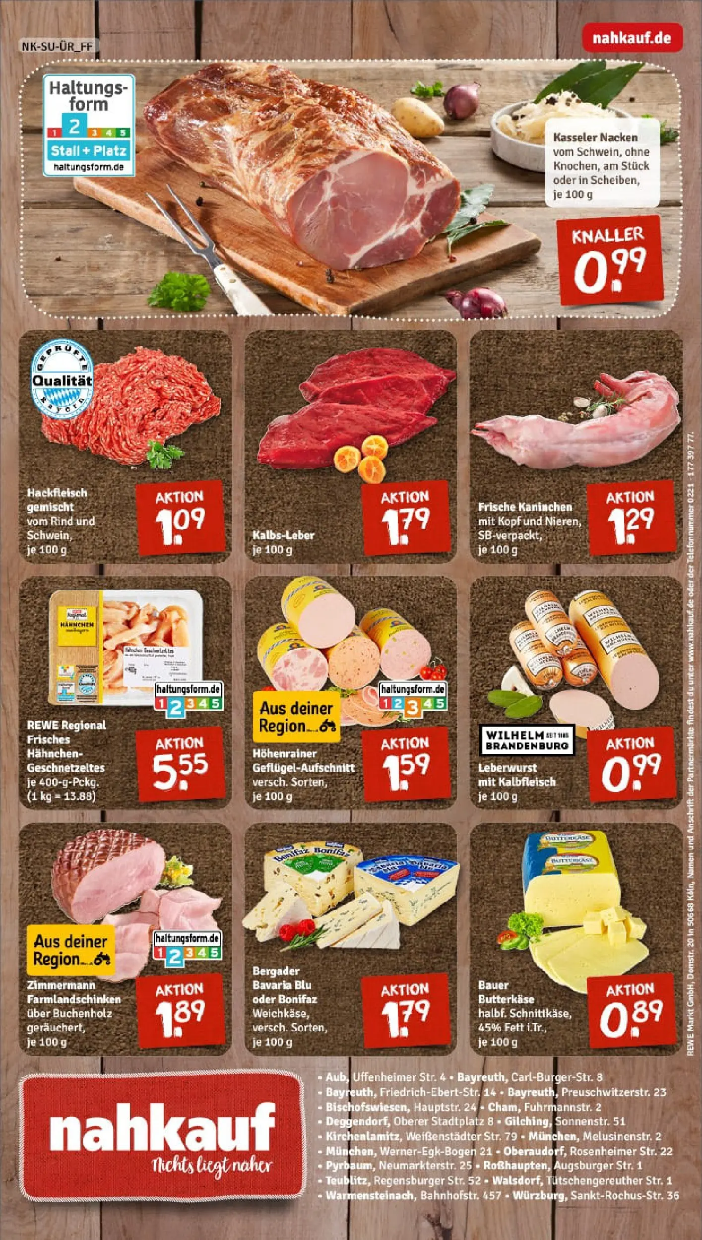 REWE Prospekt ab 02.11.2025 zum Blättern » Angebote | Seite: 12 | Produkte: Kaninchen, Kalbsleber, Kasseler nacken, Hackfleisch