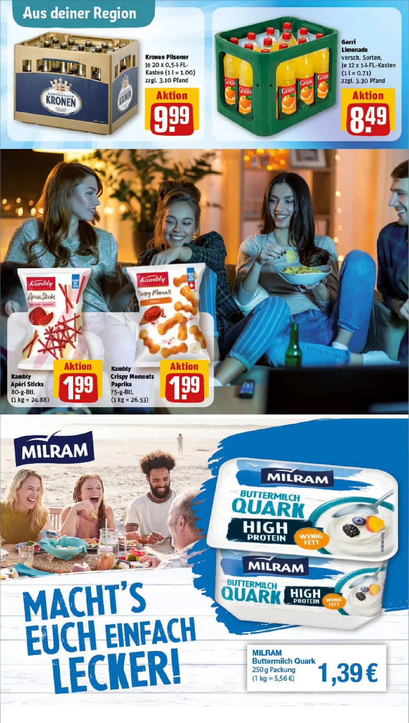 REWE Prospekt ab 02.11.2025 zum Blättern » Angebote | Seite: 32 | Produkte: Buttermilch, Quark, Limonade, Milram