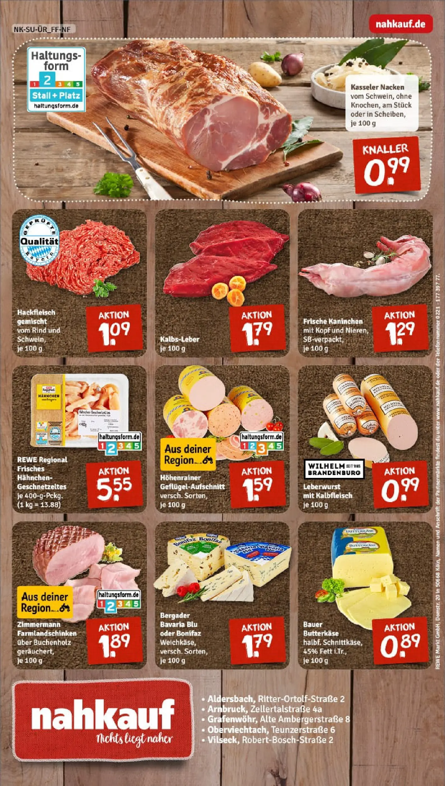 REWE Prospekt ab 02.11.2025 zum Blättern » Angebote | Seite: 12 | Produkte: Hahnchen, Kaninchen, Kalbsleber, Hackfleisch
