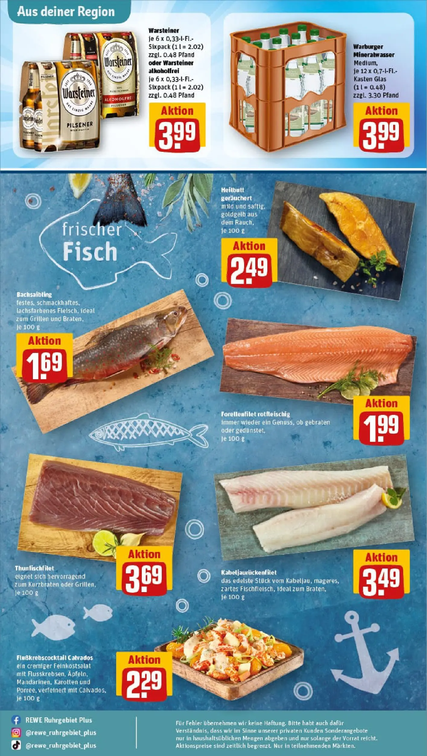 REWE Prospekt ab 02.11.2025 zum Blättern » Angebote | Seite: 32 | Produkte: Mineralwasser, Fisch, Warsteiner