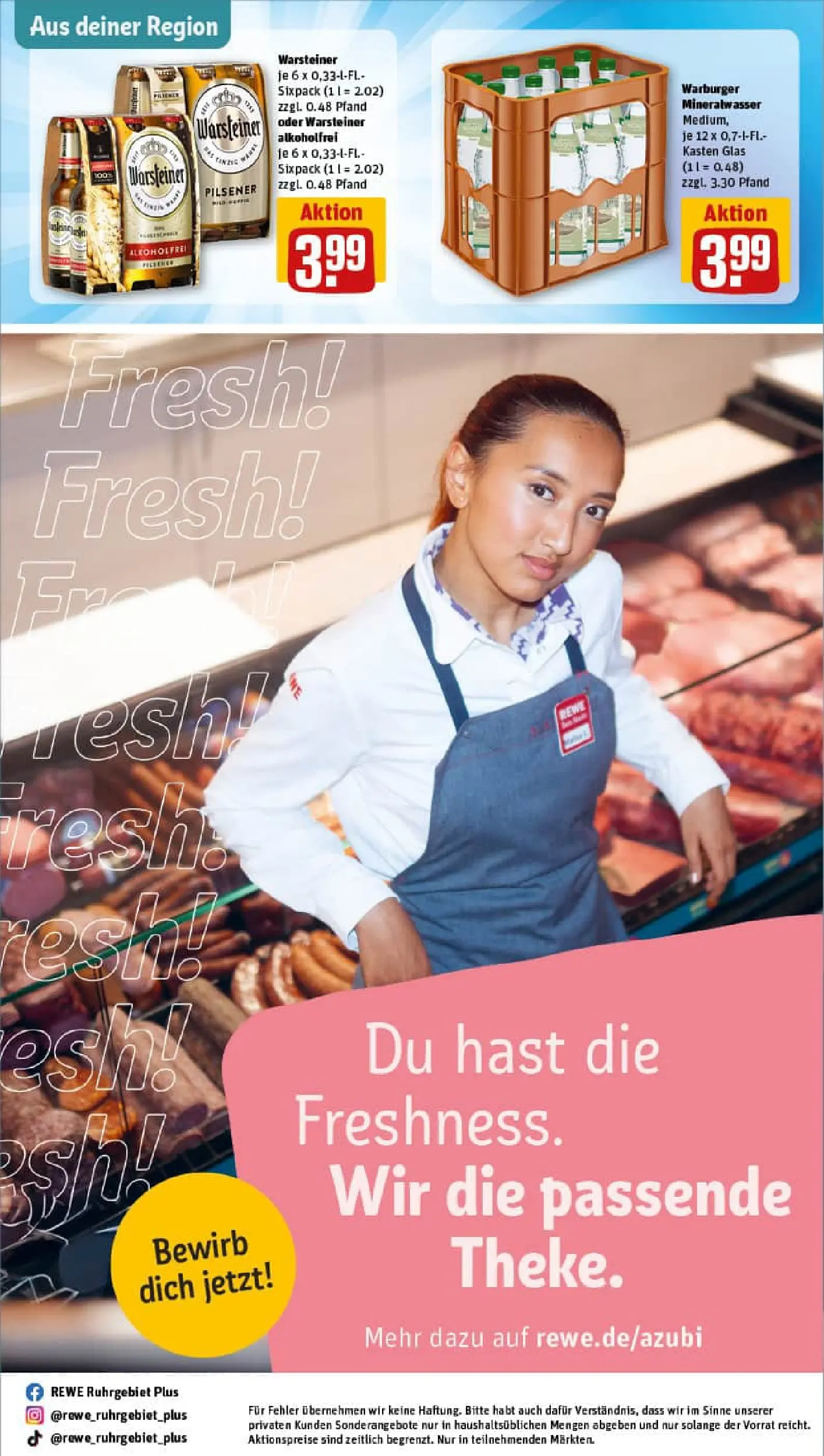 REWE Prospekt ab 02.11.2025 zum Blättern » Angebote | Seite: 31 | Produkte: Mineralwasser, Warsteiner