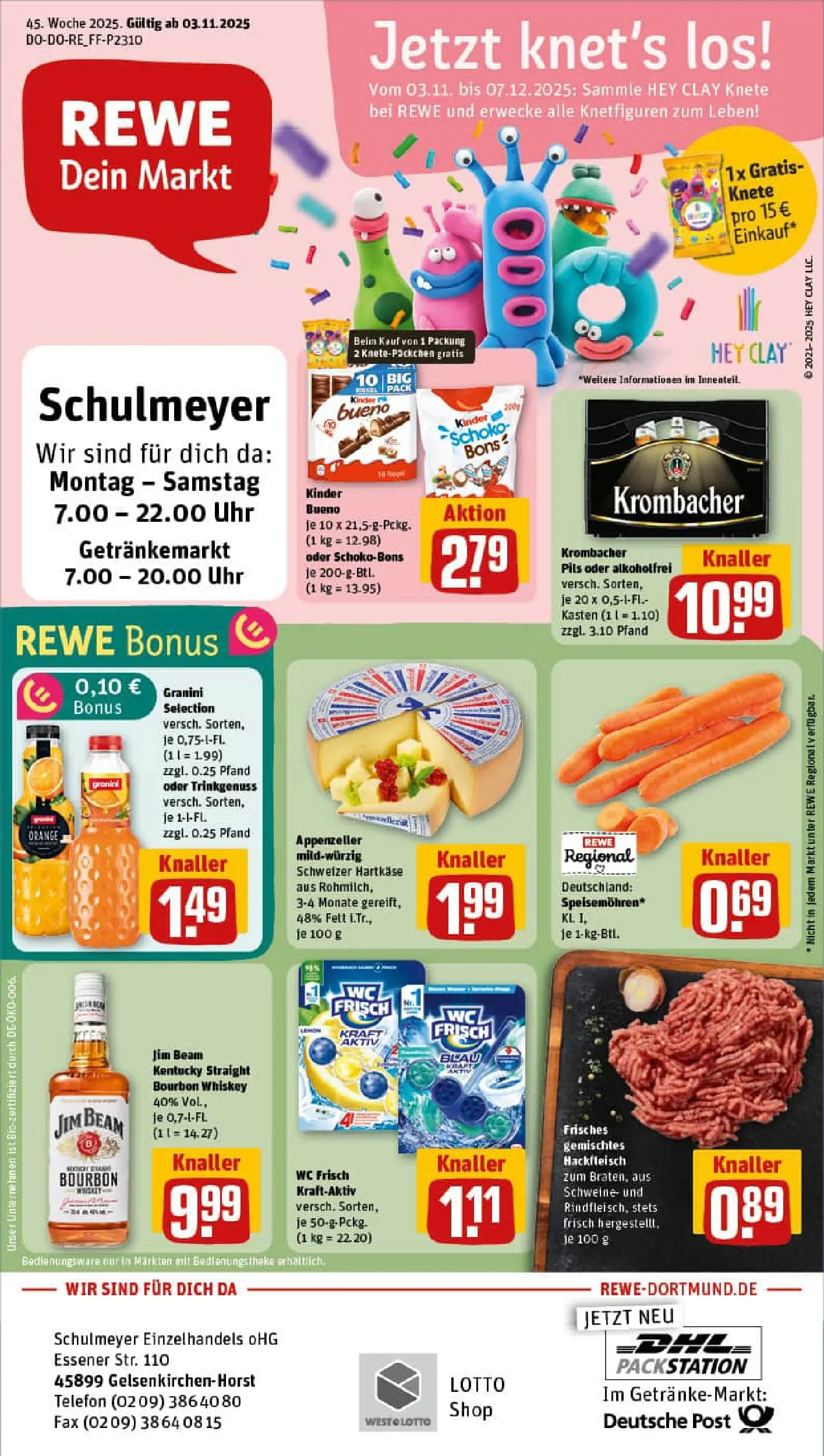REWE Prospekt ab 02.11.2025 zum Blättern » Angebote | Seite: 1 | Produkte: Theke, Bourbon, Whiskey, Telefon