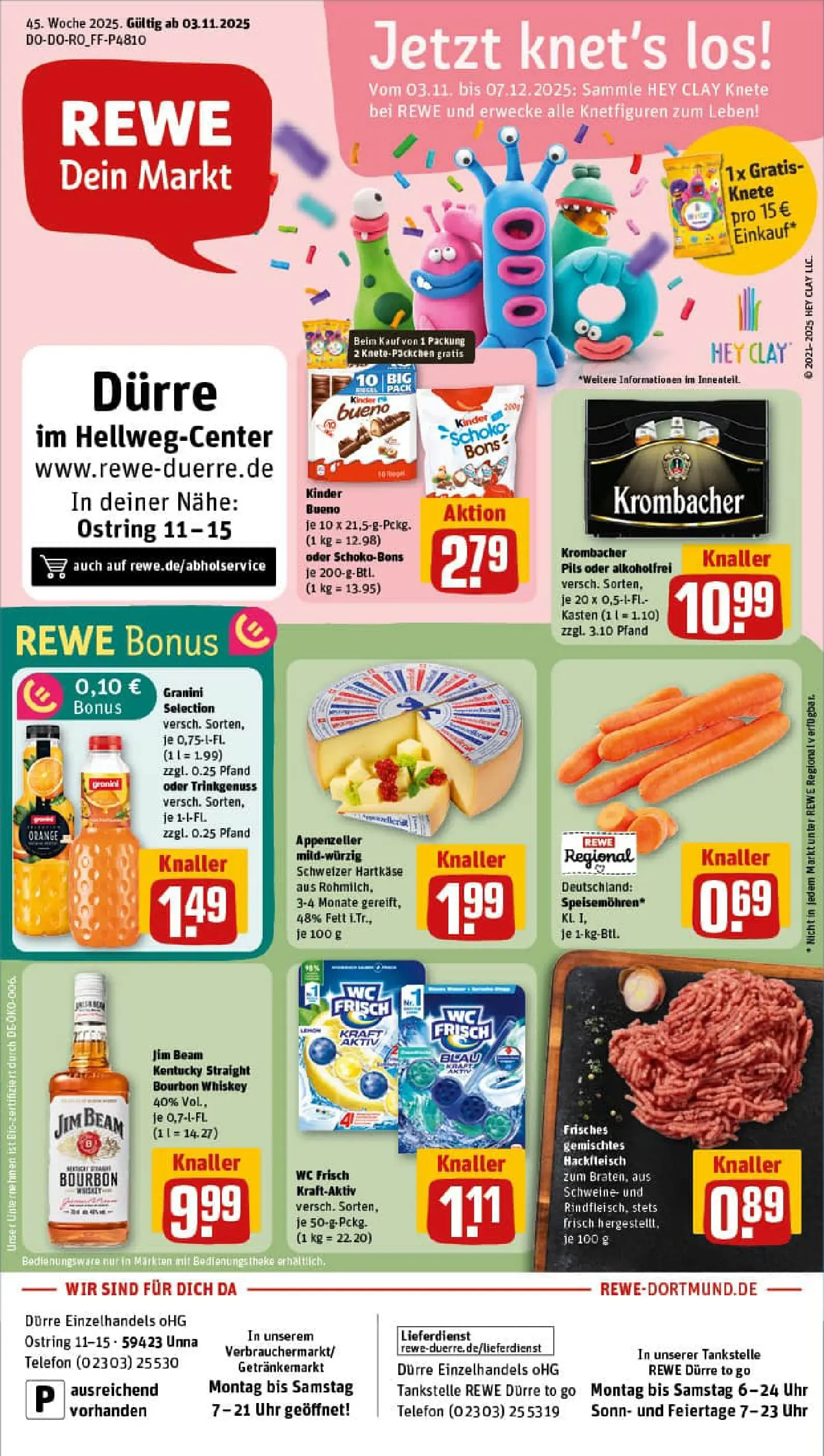 REWE Prospekt ab 02.11.2025 zum Blättern » Angebote | Seite: 1 | Produkte: Theke, Wc frisch, Bourbon, Whiskey